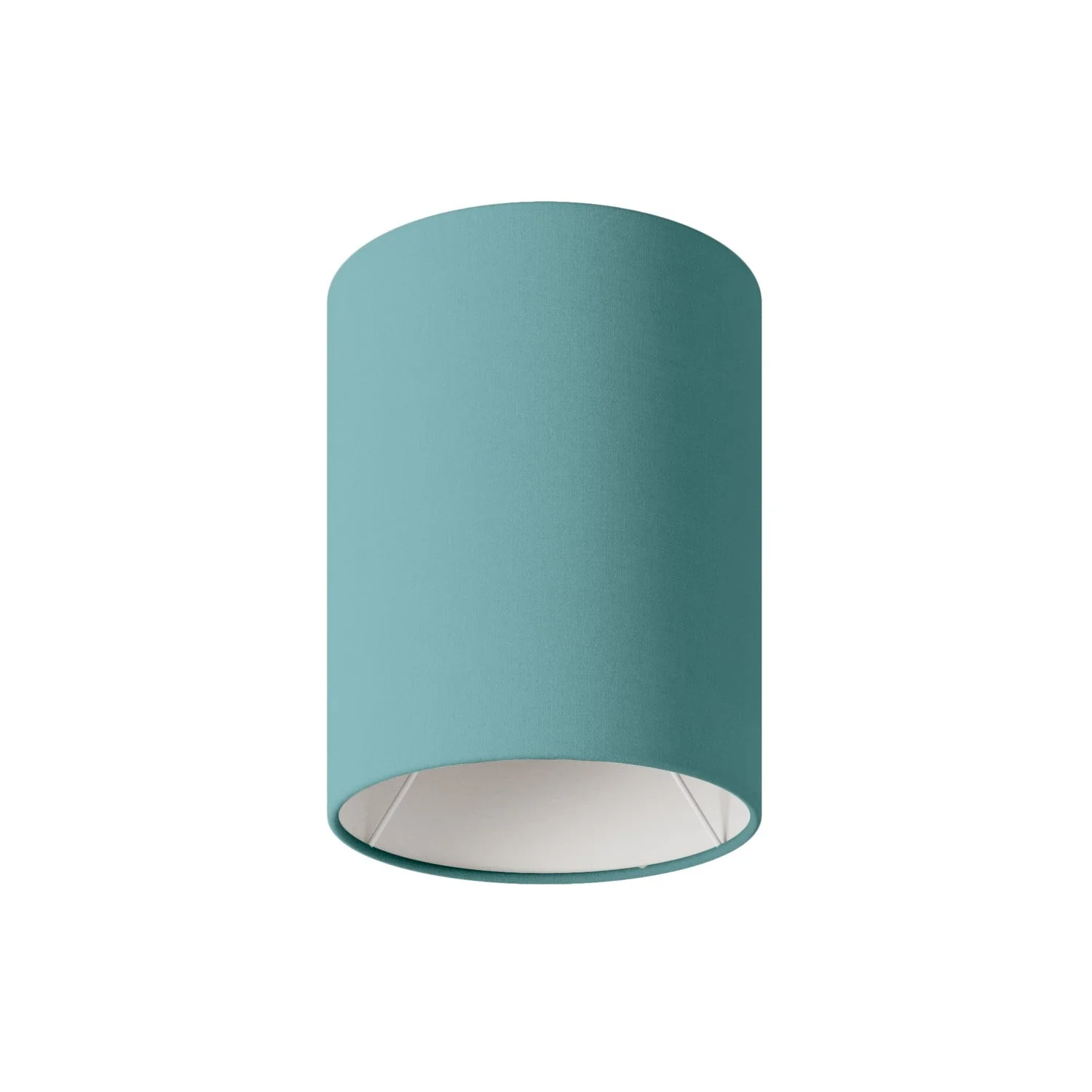 Cylindrical S Lampshade in fabric with E27 fitting - Made in Italy - Verde Dubbio Cloth