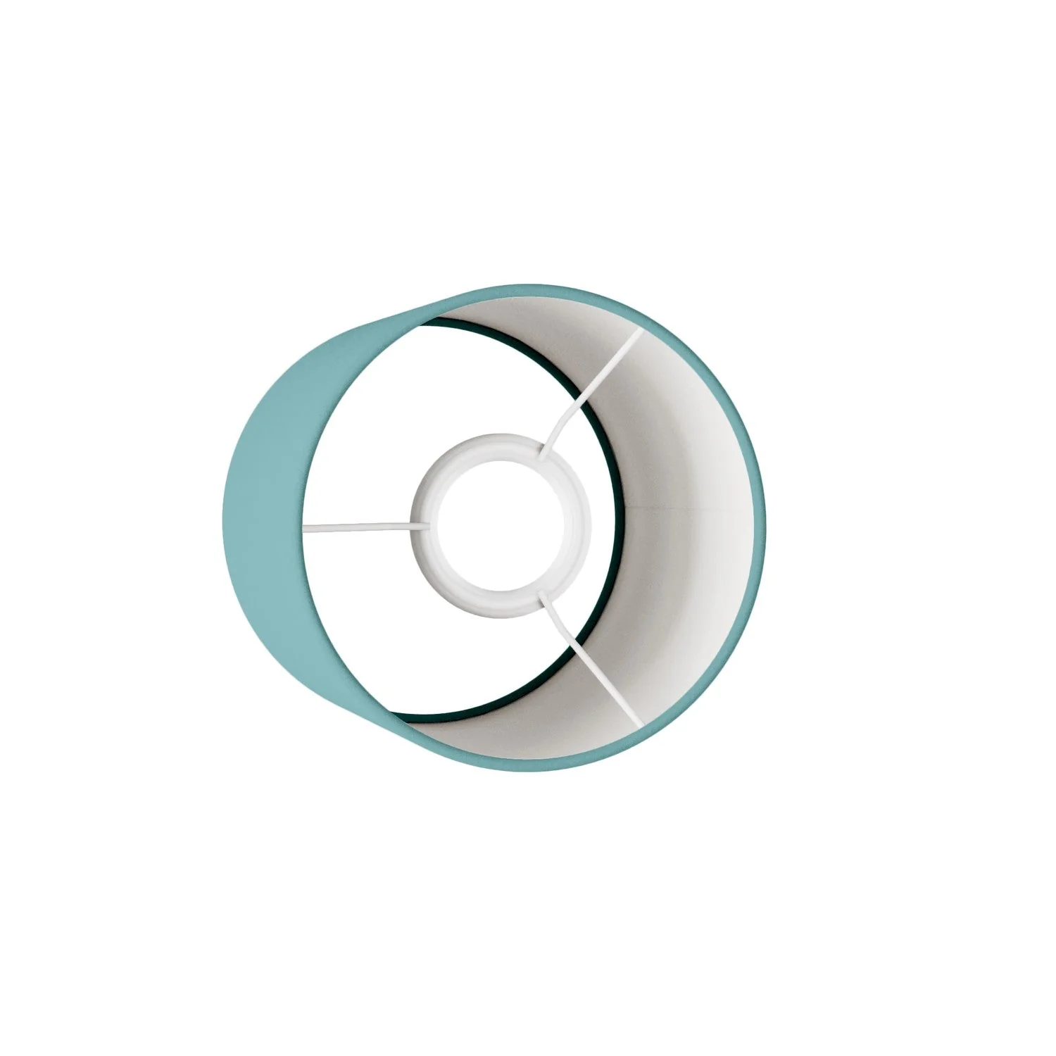 Cylindrical S Lampshade in fabric with E27 fitting - Made in Italy - Verde Dubbio Cloth - Image 3
