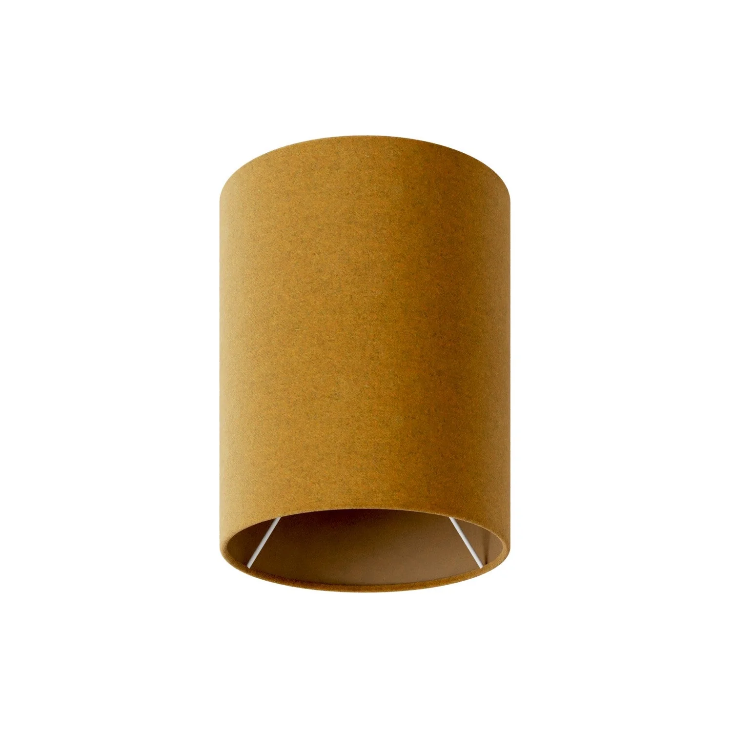 Cylinder S Lampshade in fabric with E27 socket - Made in Italy - Mustard Wool