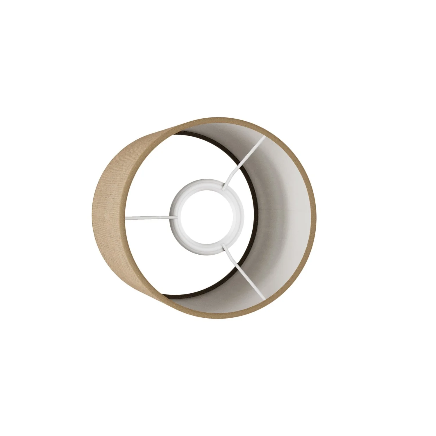 Cylinder Lampshade S in fabric with E27 socket - Made in Italy - Natural Jute - Image 3