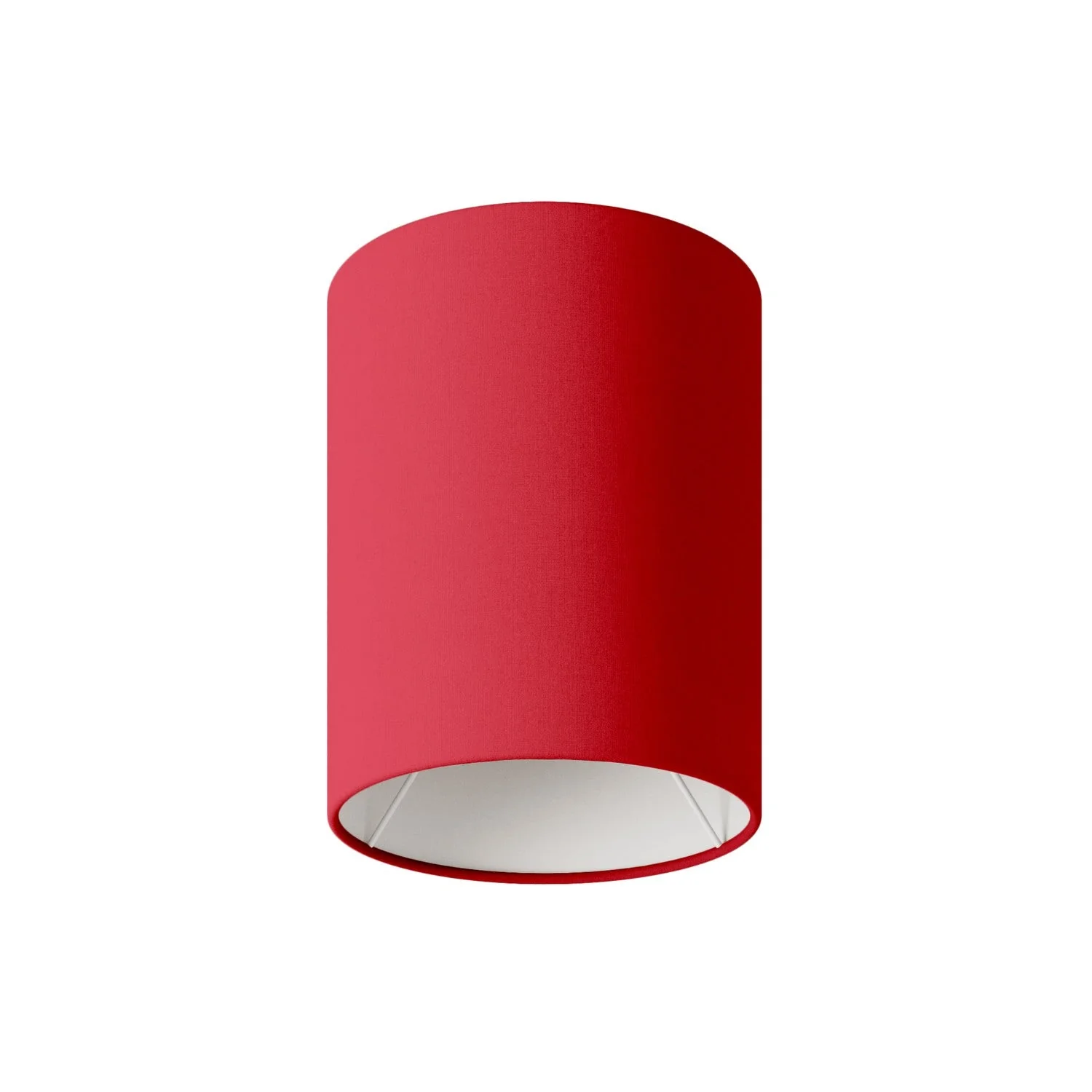 Cylindrical S Lampshade in fabric with E27 fitting - Made in Italy - Red Cloth