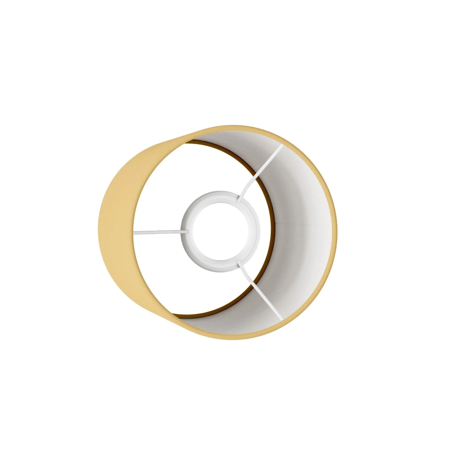 Cylinder Lampshade S in fabric with E27 fitting - Made in Italy - Arenal Gold - Image 3