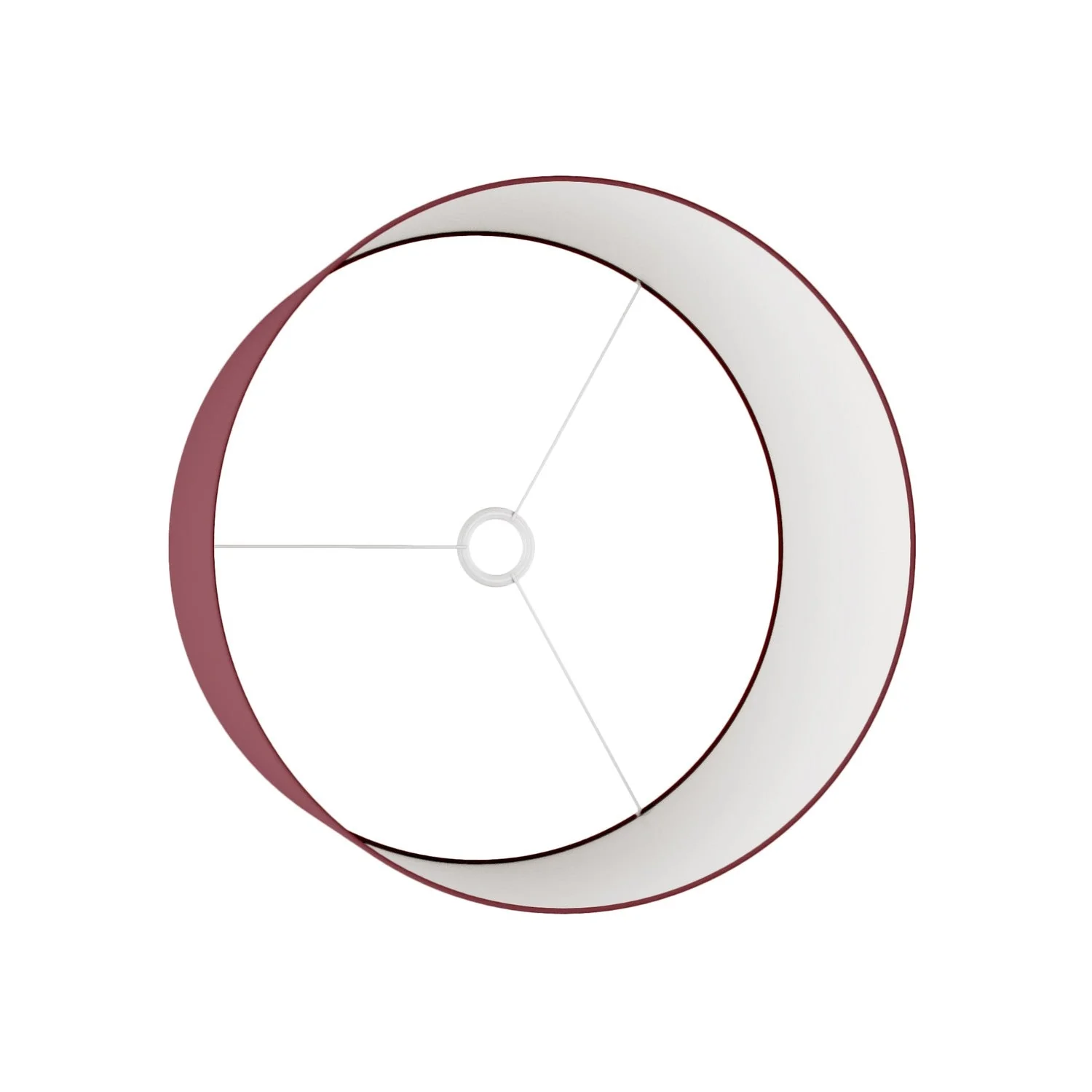 Lampshade Cylinder XL in fabric with E27 fitting - Made in Italy - Arenal Bordeaux - Image 3