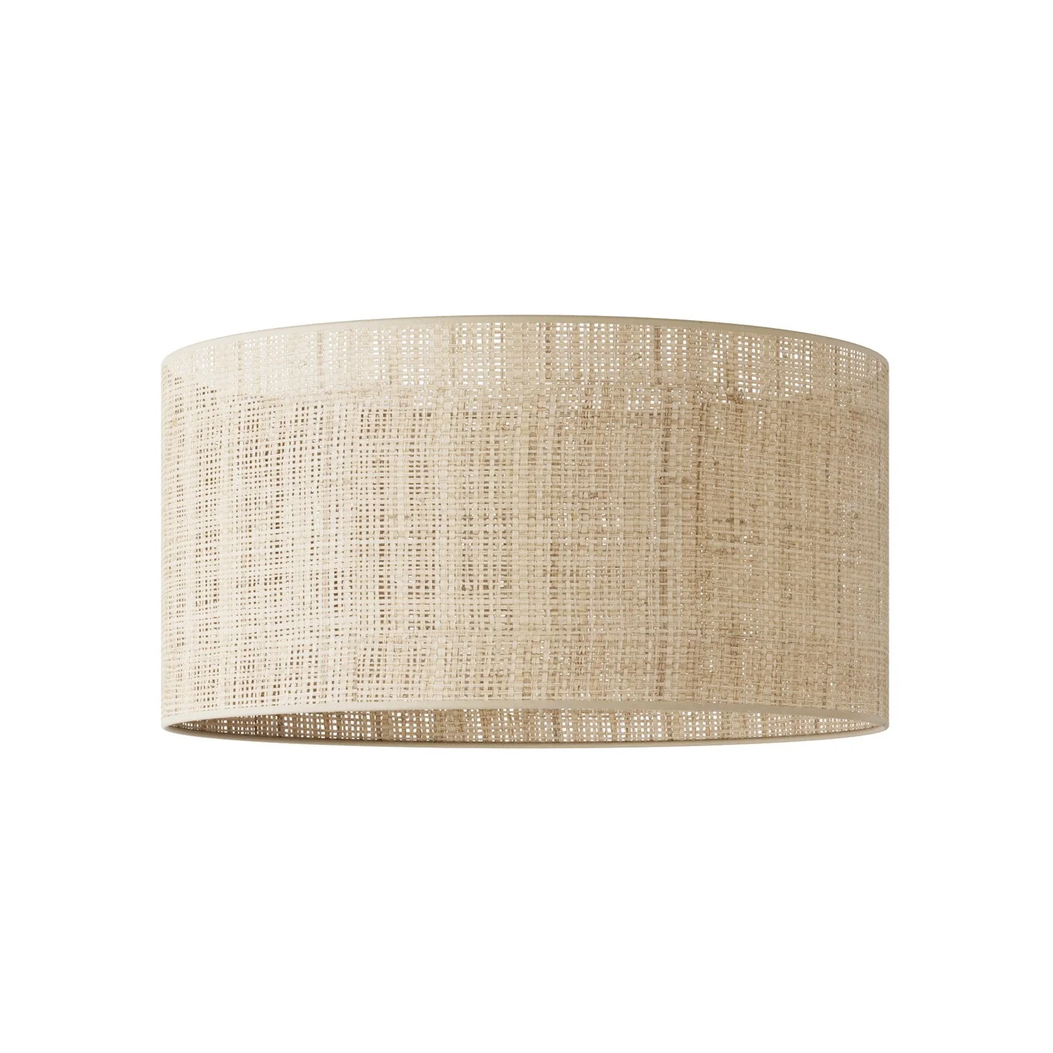 XL Cylindrical Lampshade in fabric with E27 fitting - Made in Italy - Raphia