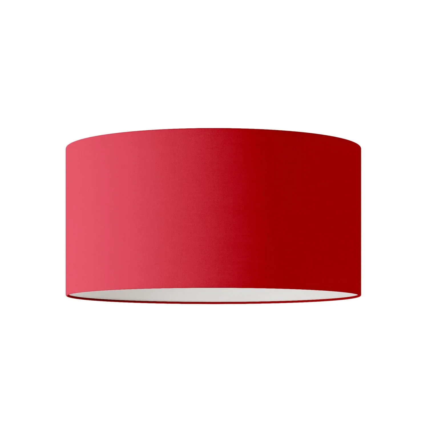 XL Cylinder Lampshade in fabric with E27 fitting - Made in Italy - Red Teletta