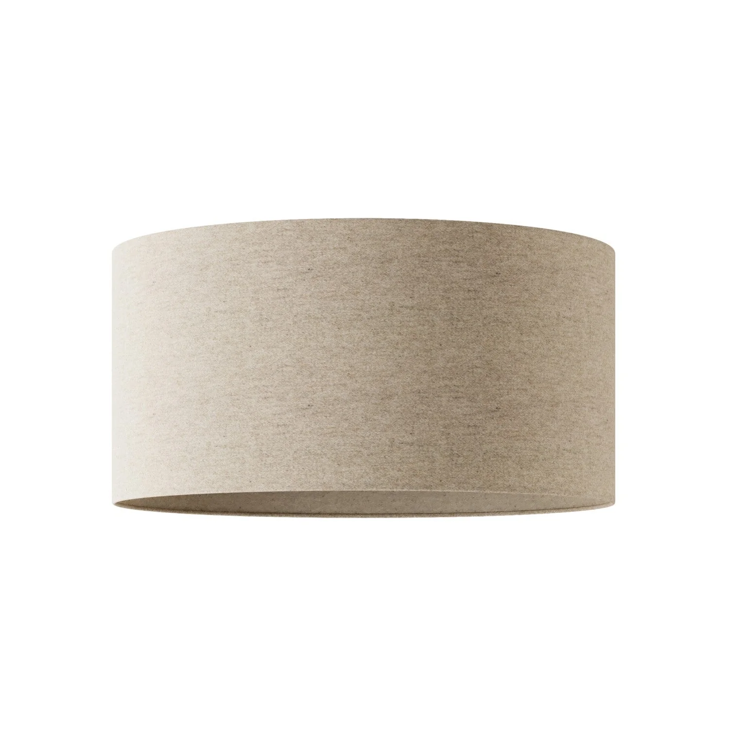 XL Cylinder Lampshade in fabric with E27 fitting - Made in Italy - Beige Wool