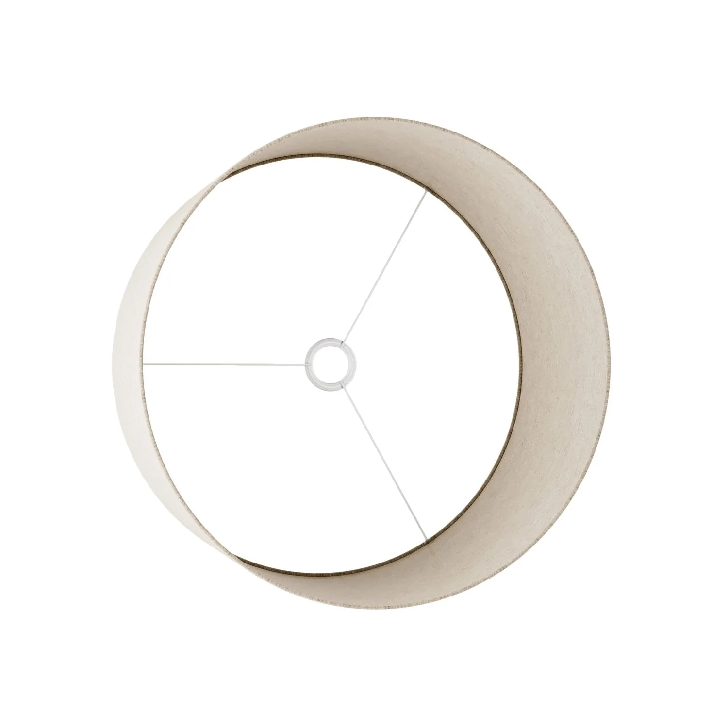 XL Cylinder Lampshade in fabric with E27 fitting - Made in Italy - Beige Wool - Image 3