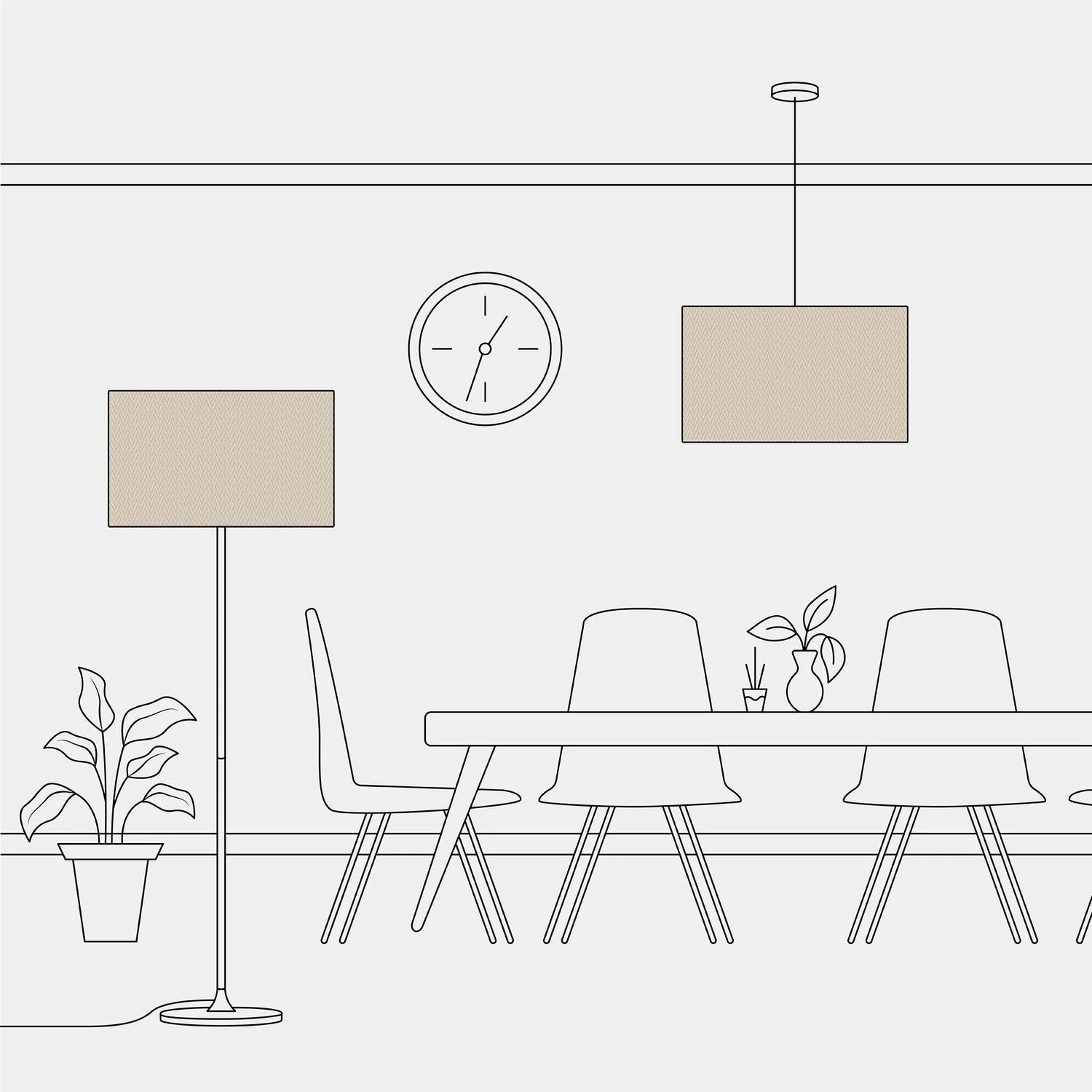 Cilindro XXL Lampshade in fabric with E27 fitting - Made in Italy - Arenal Dove Gray - Image 5