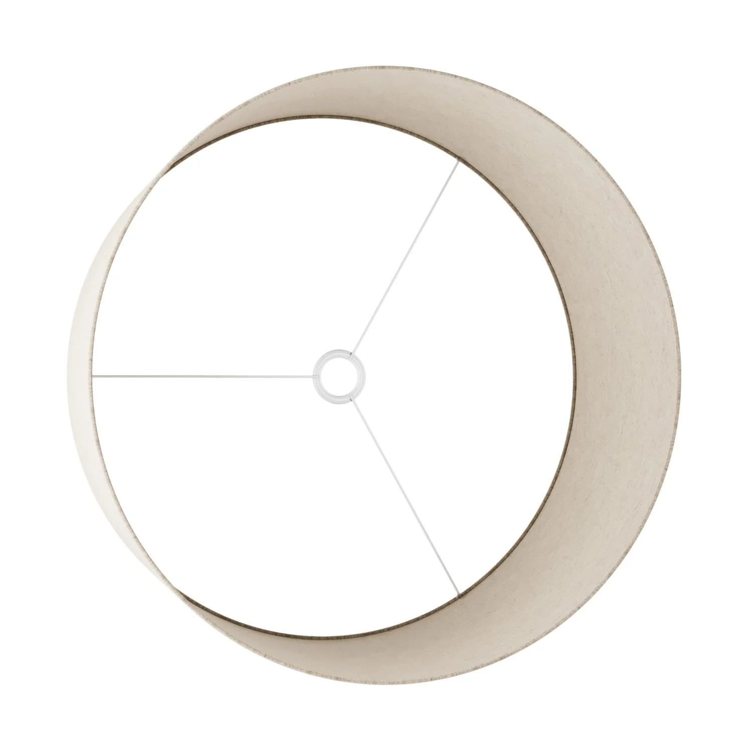 Lampshade Cylinder XXL in fabric with E27 fitting - Made in Italy - Beige Wool - Image 3