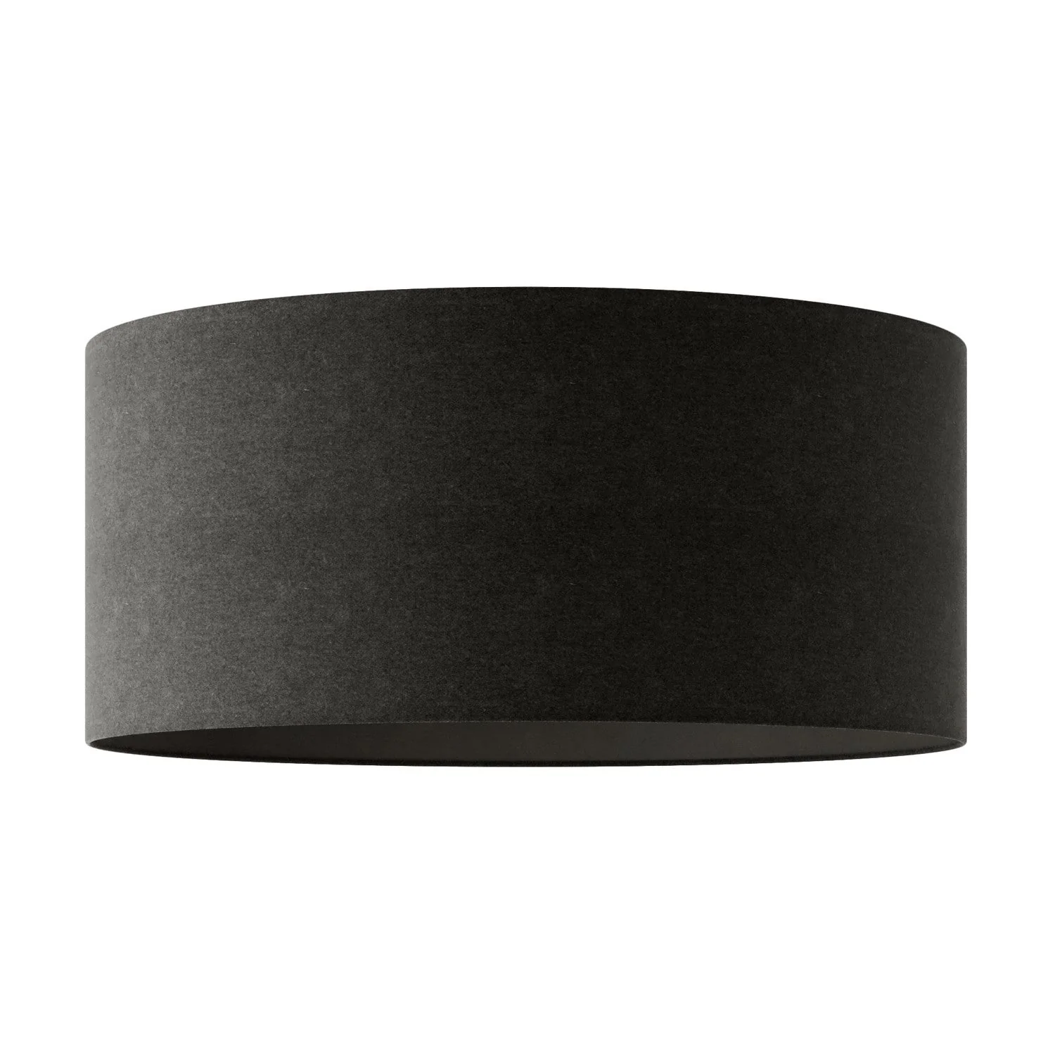 Cylinder Lampshade XXL in fabric with E27 fitting - Made in Italy - Dark Gray Wool