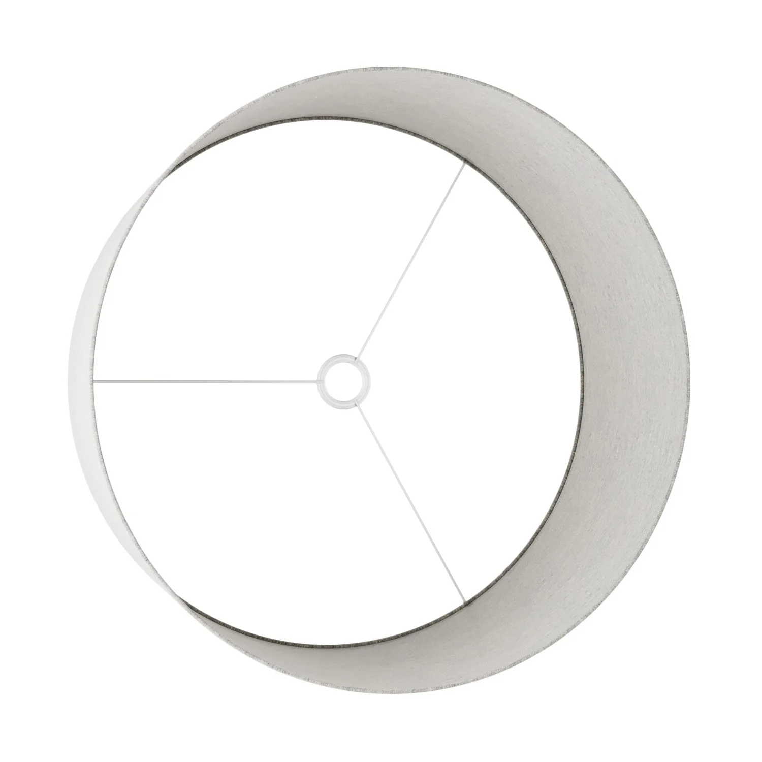 XXL Cylinder Lampshade in fabric with E27 fitting - Made in Italy - Light Gray Wool - Image 3
