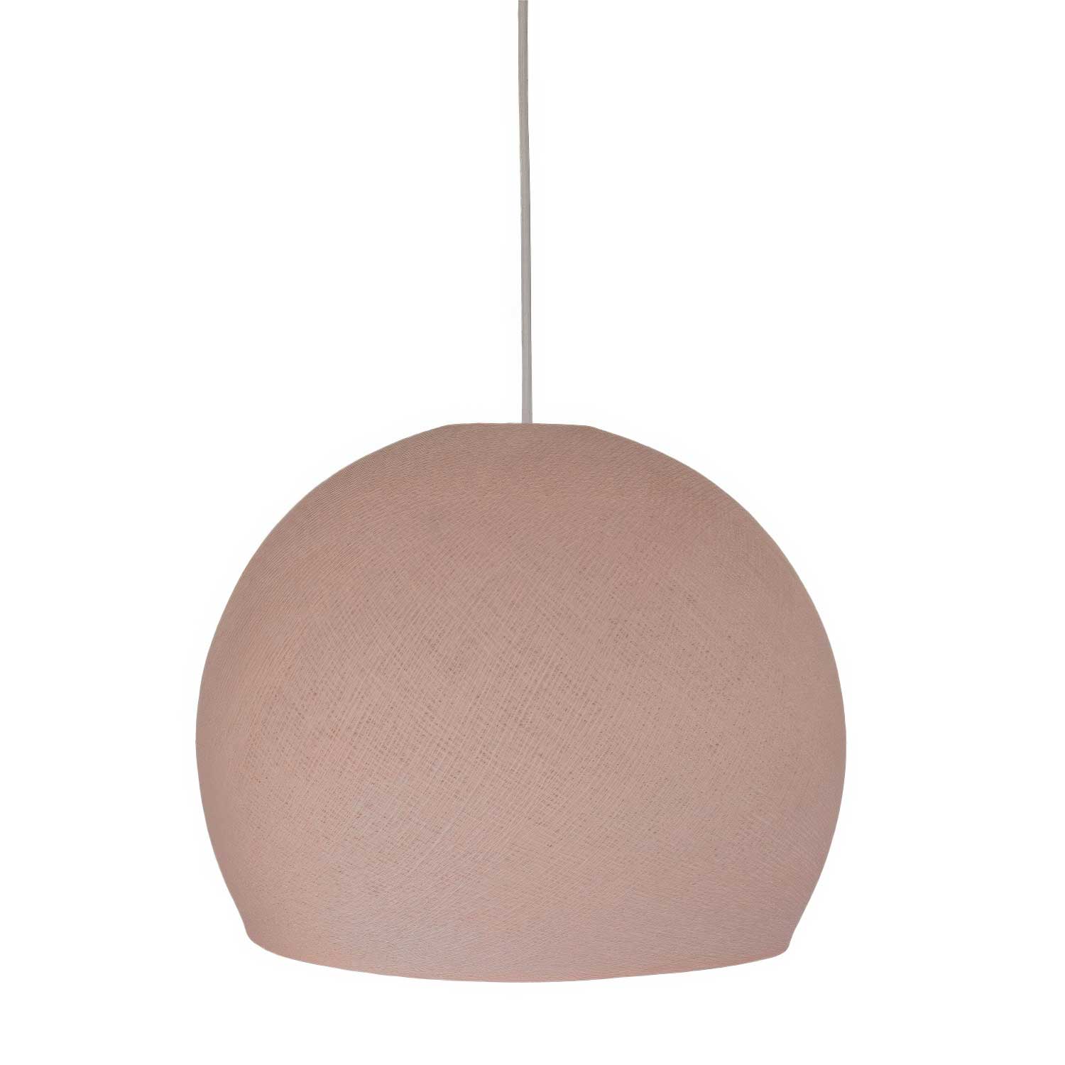Dome lampshade in 100% handmade wire - Candy pink polyester