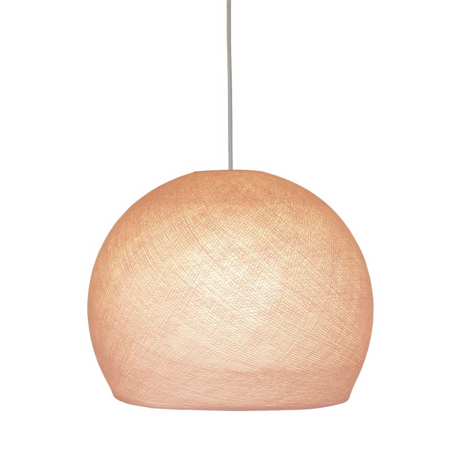 Dome lampshade in 100% handmade wire - Candy pink polyester - Image 2