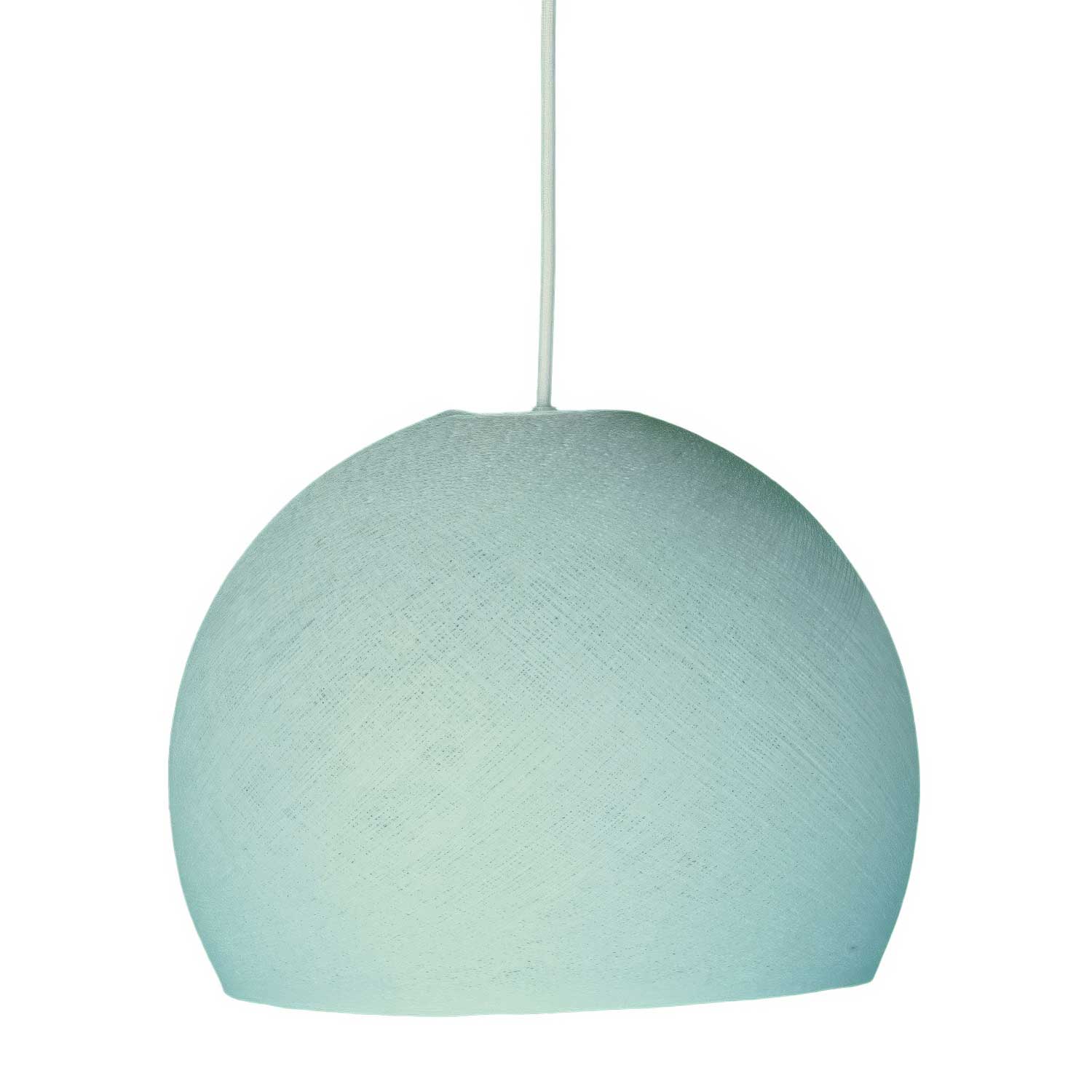 Cupola lampshade in 100% hand-made wire - Powder blue polyester