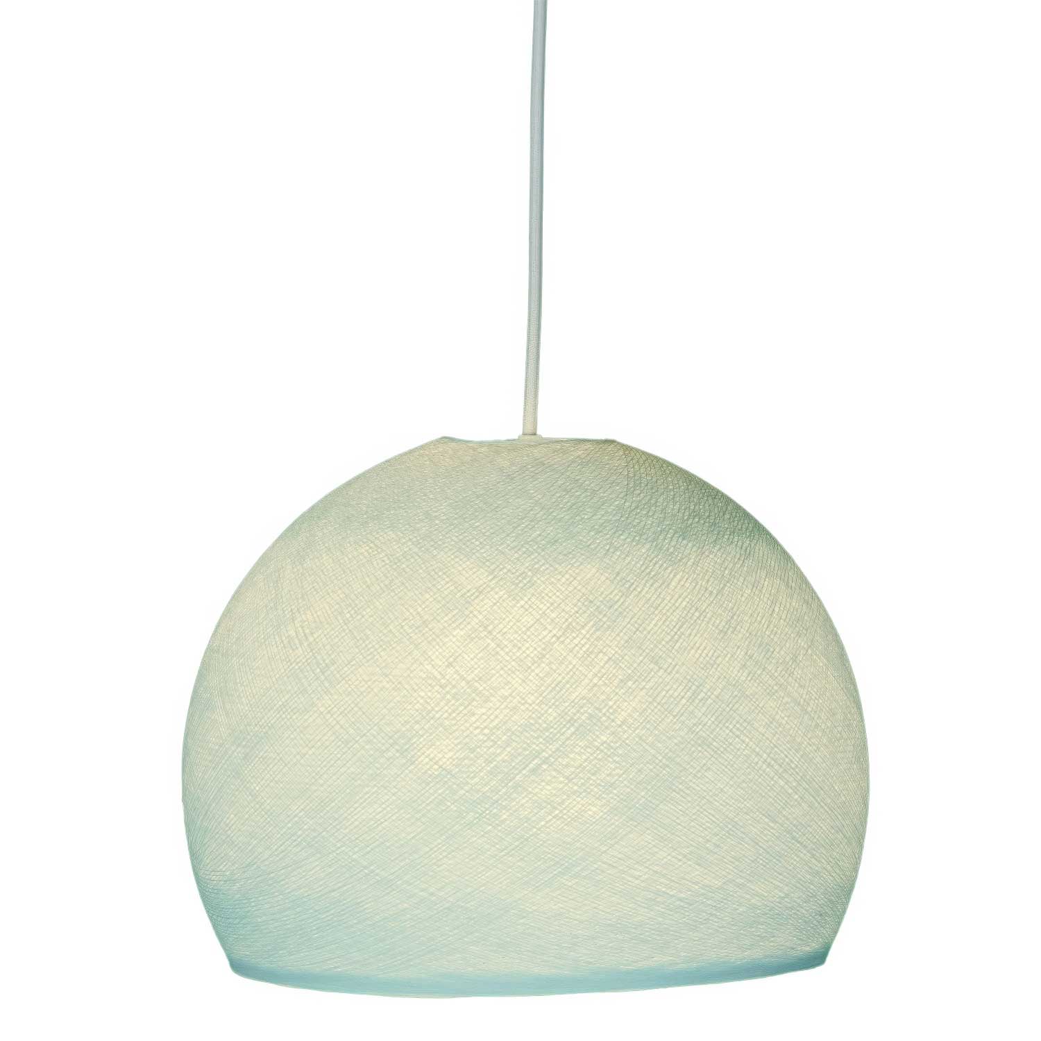 Cupola lampshade in 100% hand-made wire - Powder blue polyester - Image 2