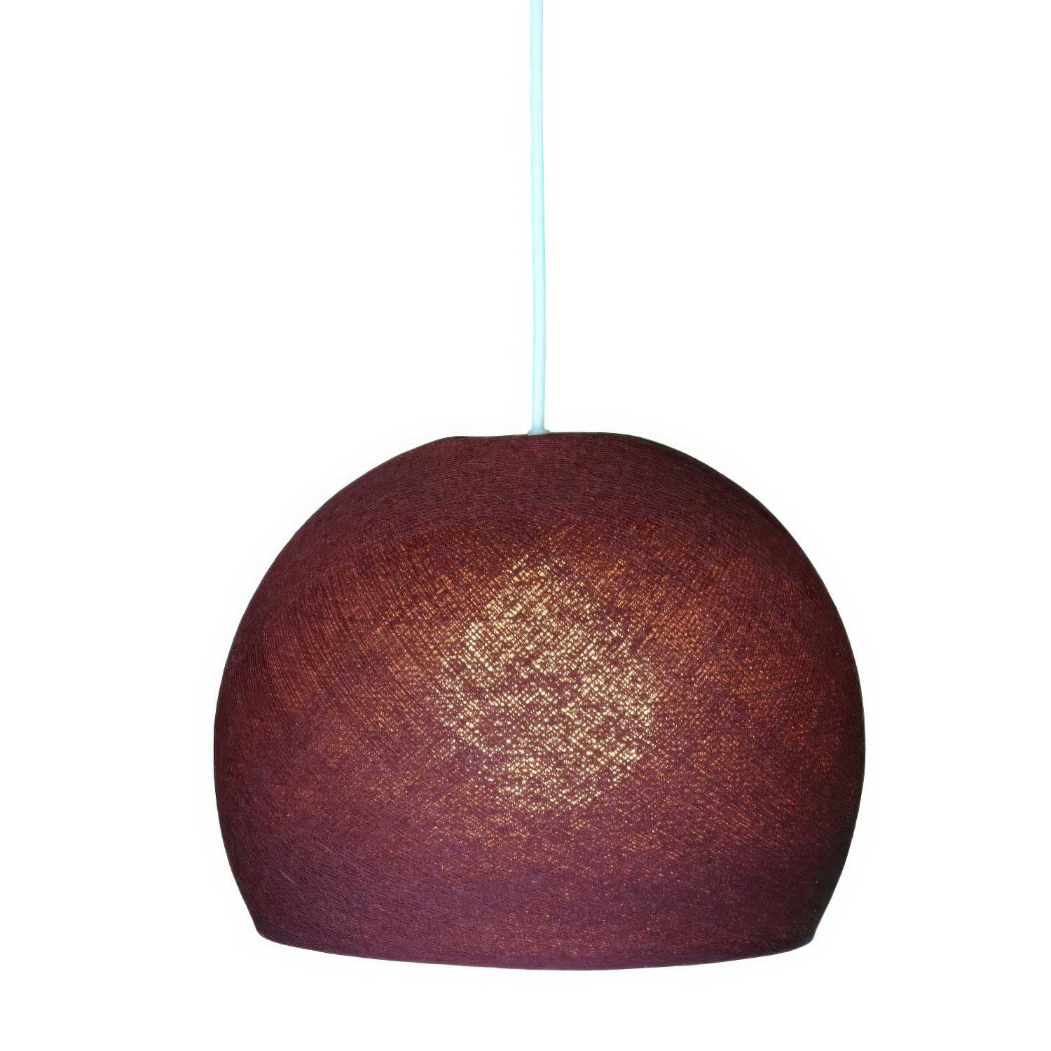 Cupola lampshade in 100% hand-made wire - Merlot polyester - Image 2