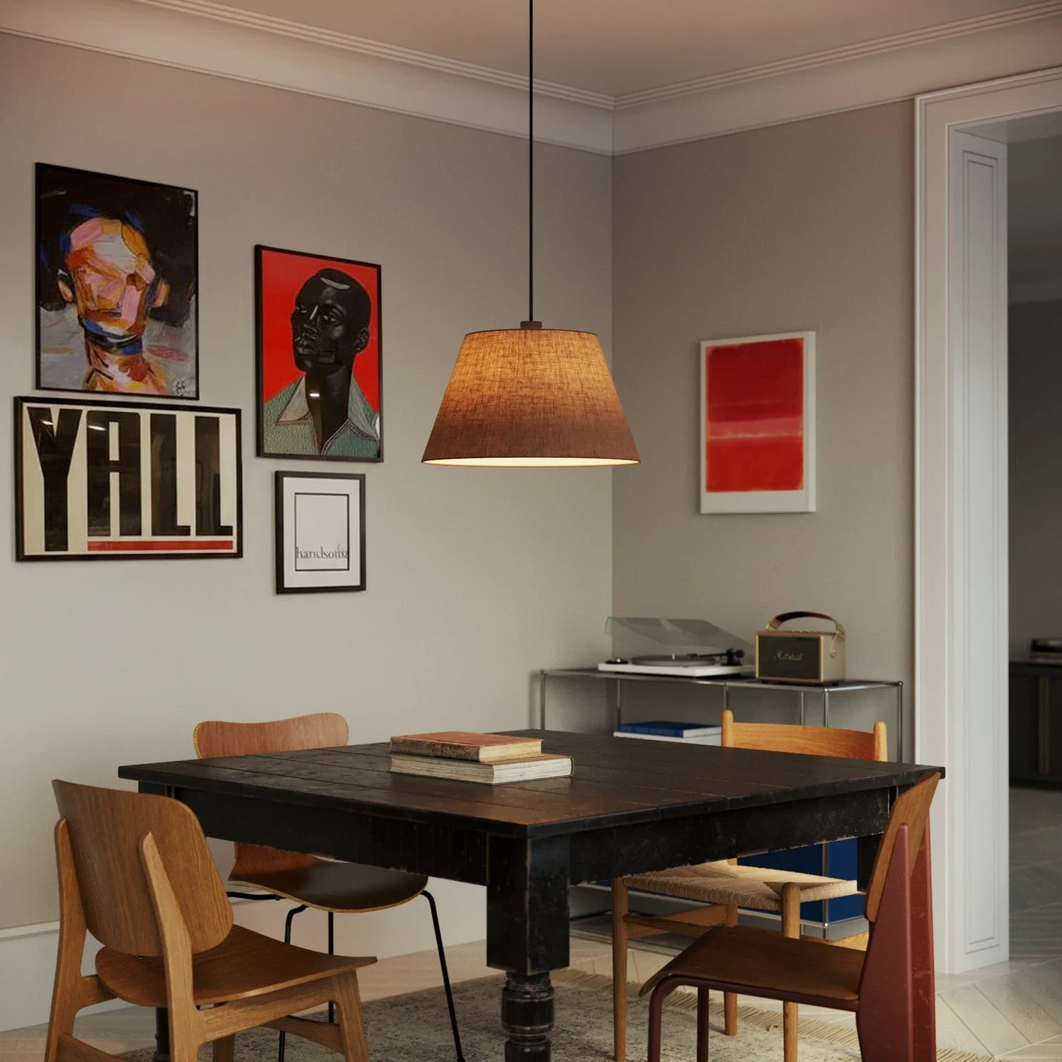 Impero L lampshade for pendant with E27 fitting - Made in Italy - Camelot Brown - Image 2