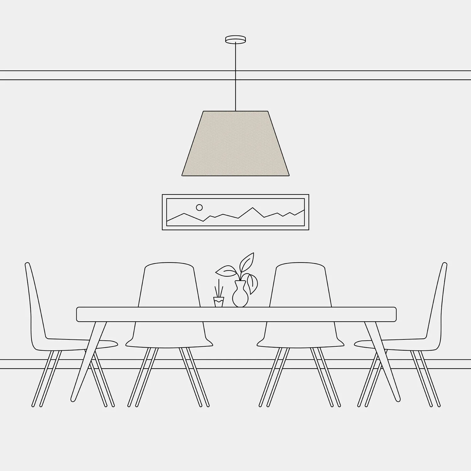 Lampshade Empire L for pendant with E27 fitting - Made in Italy - Beige Wool - Image 5