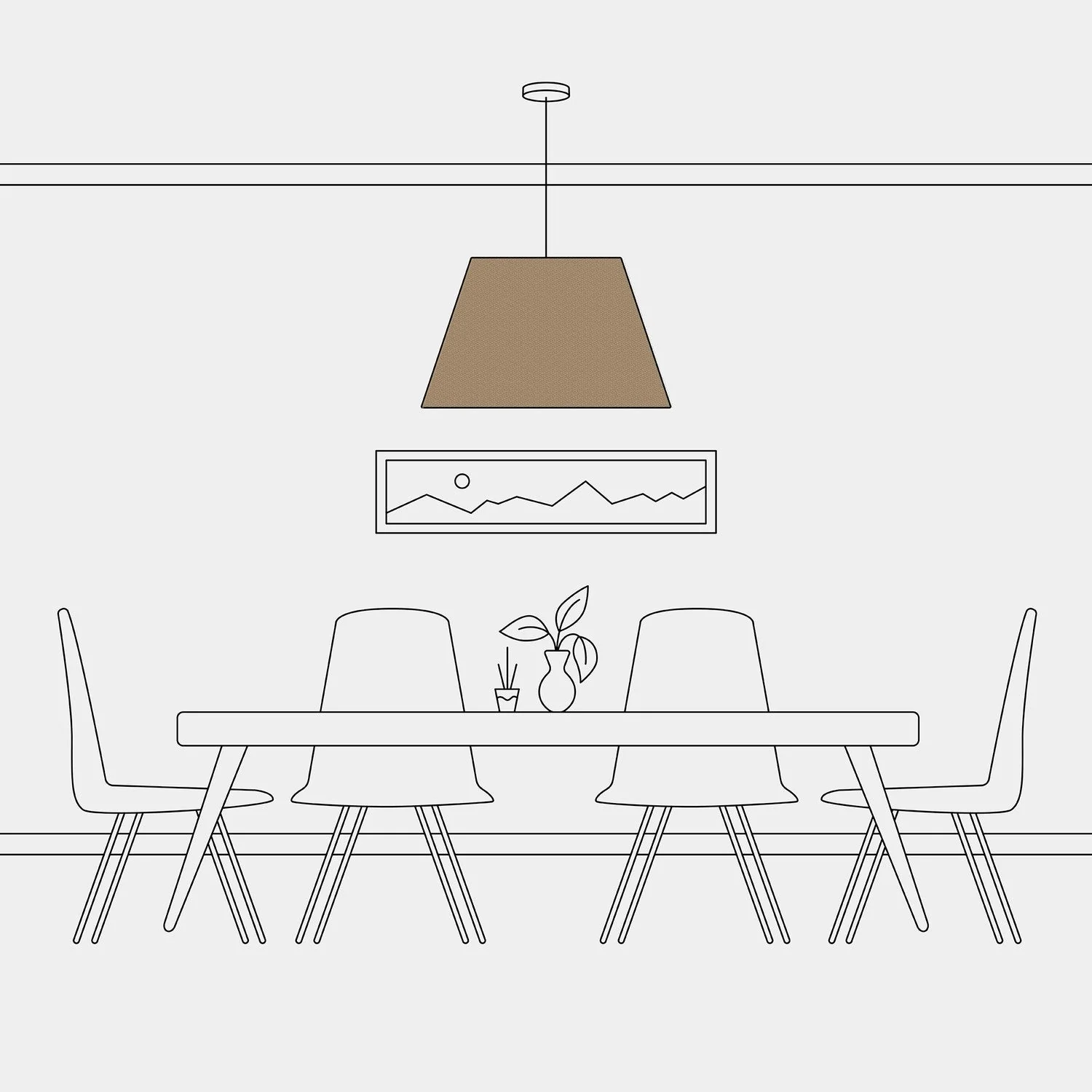 Impero L Lampshade for pendant light with E27 fitting - Made in Italy - Brown Wool - Image 5