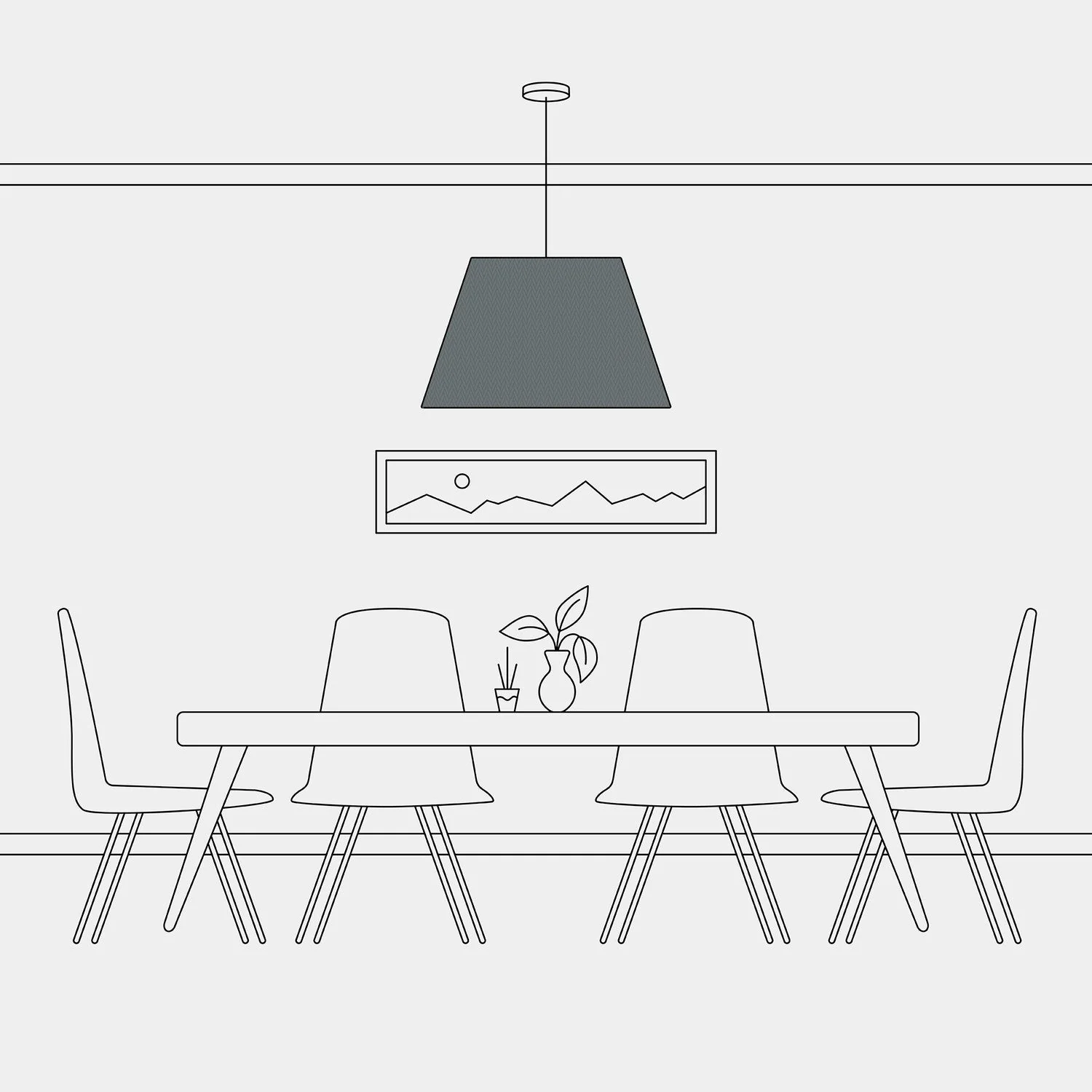 Impero Lampshade L for pendant with E27 fitting - Made in Italy - Dark Gray Cotton - Image 5