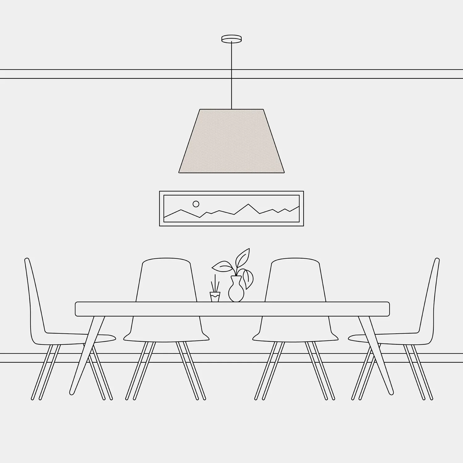 Impero Lampshade L for pendant with E27 fitting - Made in Italy - Sand Wool - Image 5