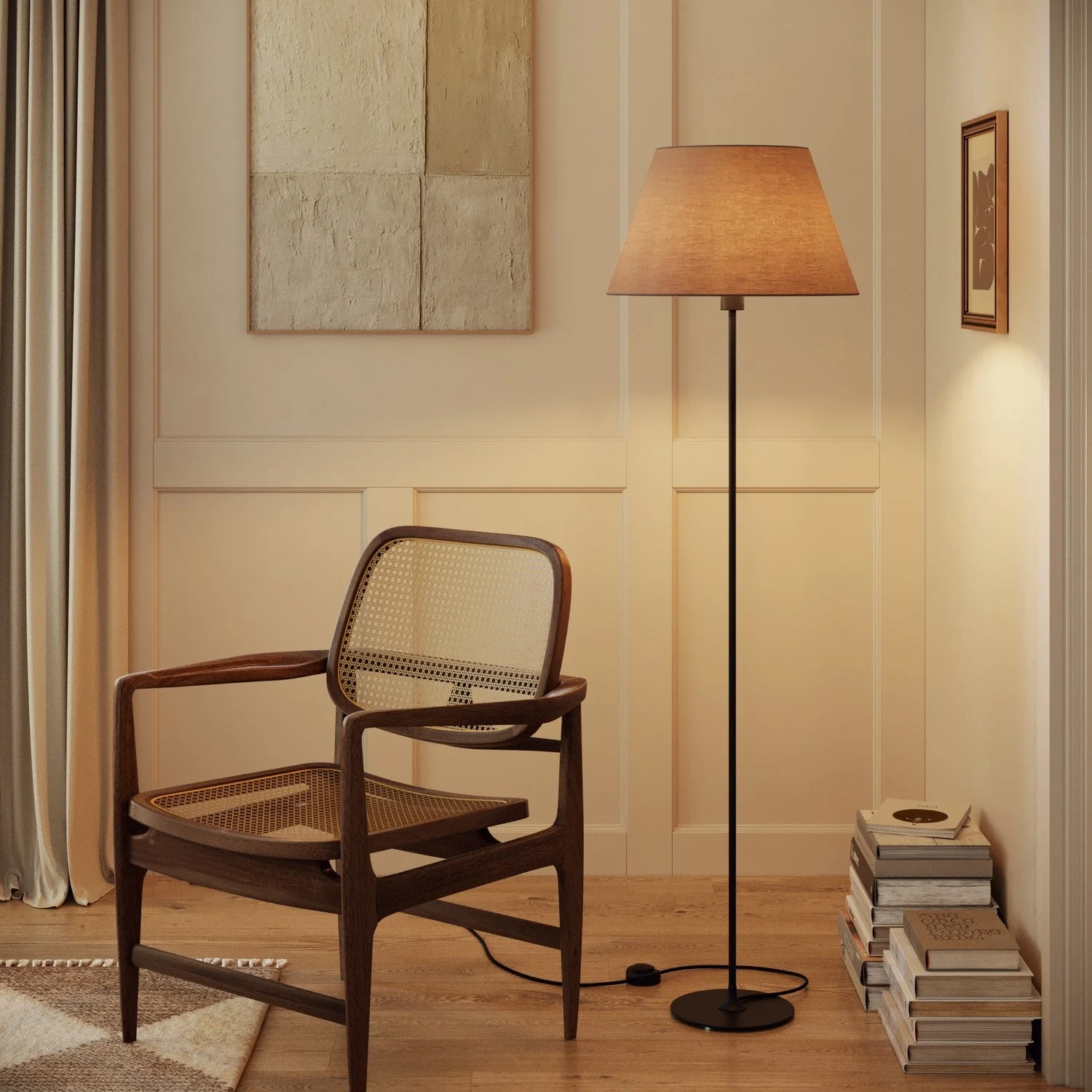 Impero L Lampshade for table lamp or wall light with E27 fitting - Made in Italy - Arenal Cenere - Image 2