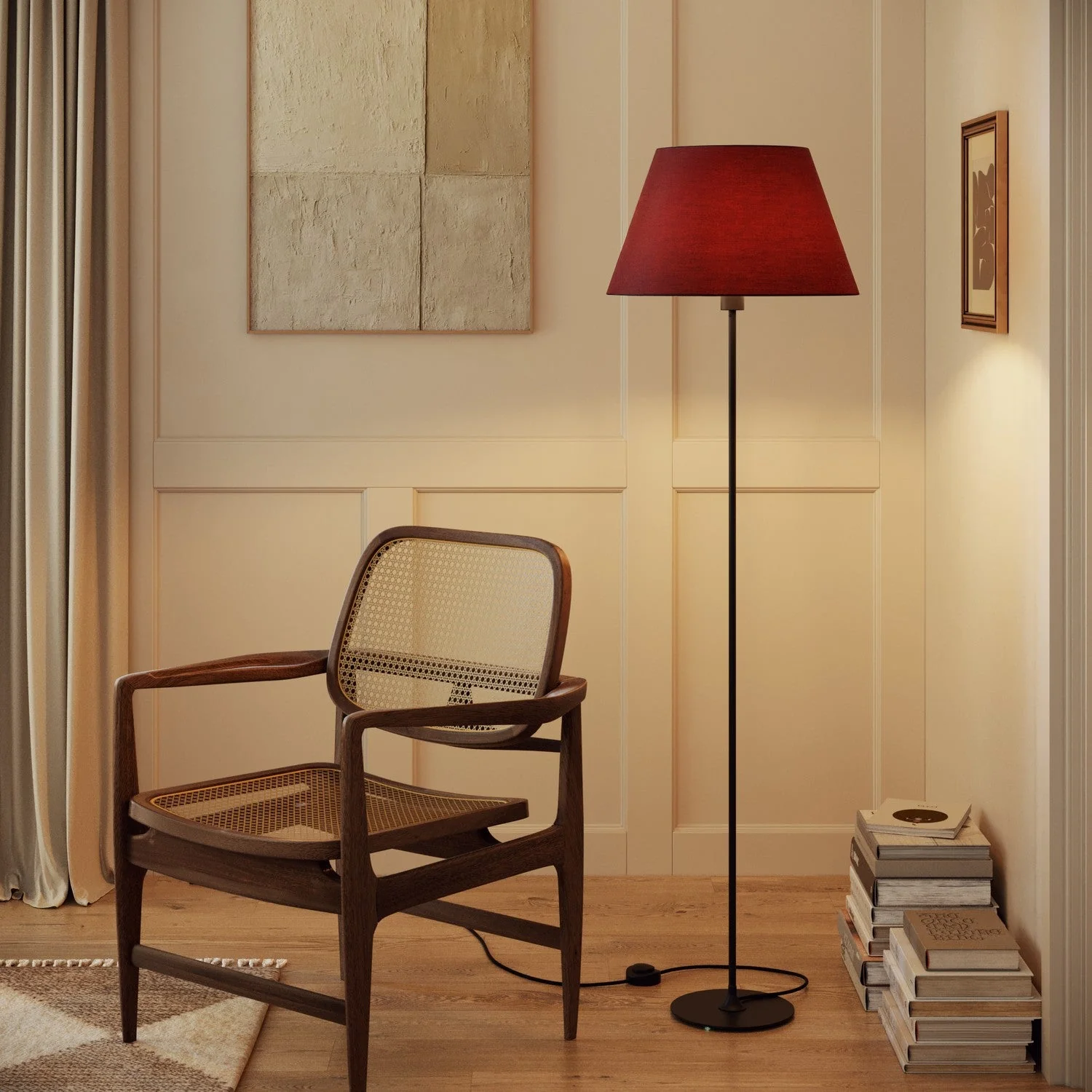 Impero L lampshade for table lamp or wall sconce with E27 fitting - Made in Italy - Arenal Bordeaux - Image 2