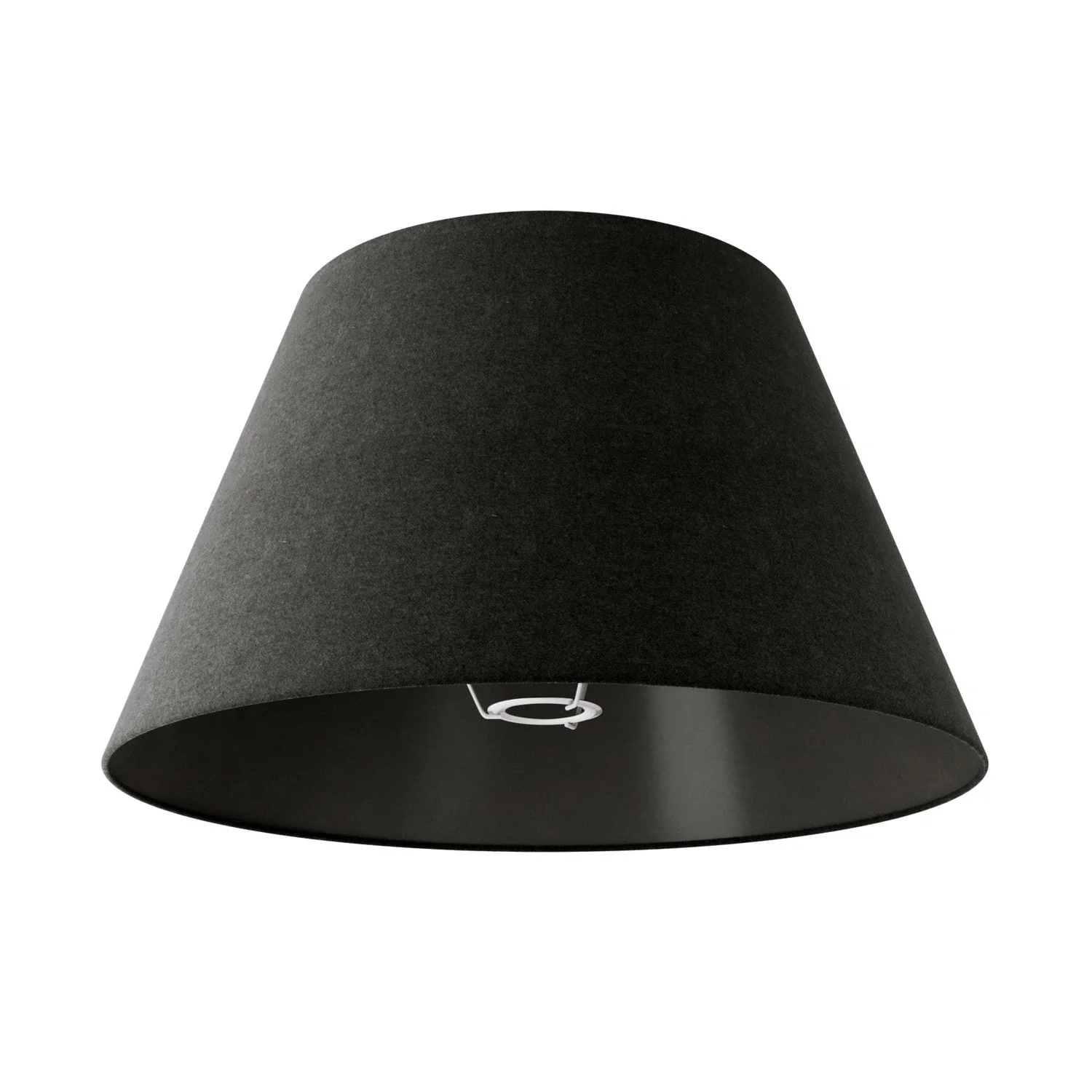 Impero Lampshade L for table lamp or wall light with E27 fitting - Made in Italy - Dark Gray Wool