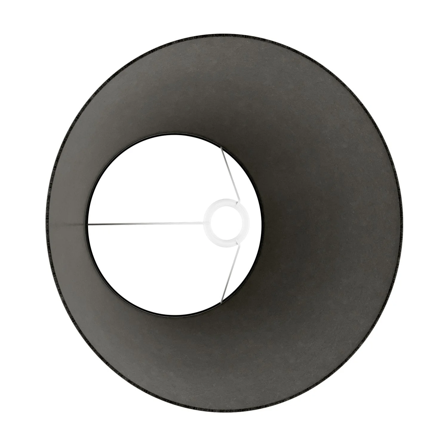 Impero Lampshade L for table lamp or wall light with E27 fitting - Made in Italy - Dark Gray Wool - Image 3