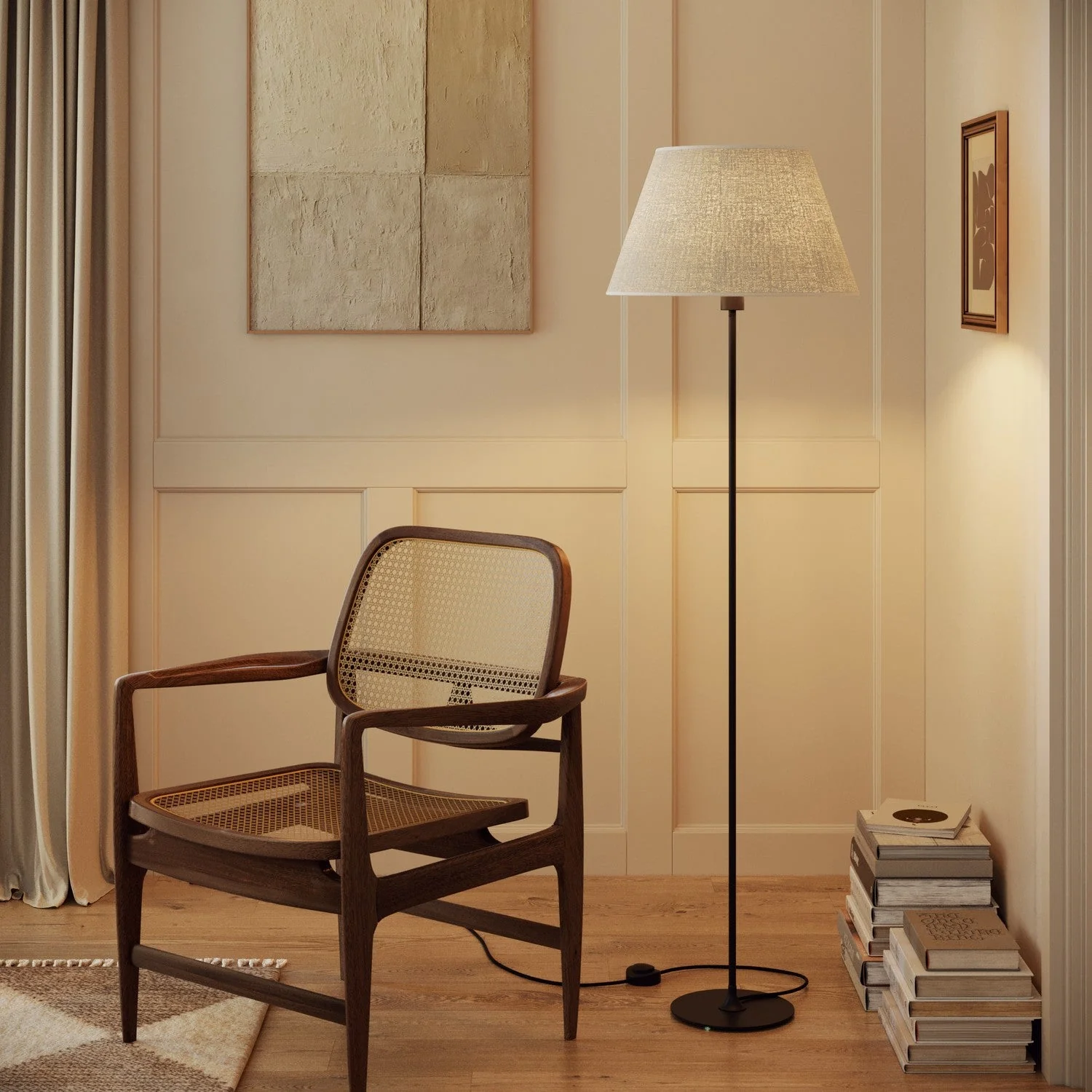 Impero L Lampshade for table lamp or wall light with E27 fitting - Made in Italy - Light Jute - Image 2