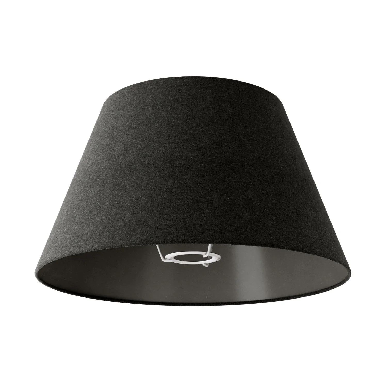 Impero M lampshade in fabric for table lamp or wall light with E27 fitting - Made in Italy - Dark grey wool