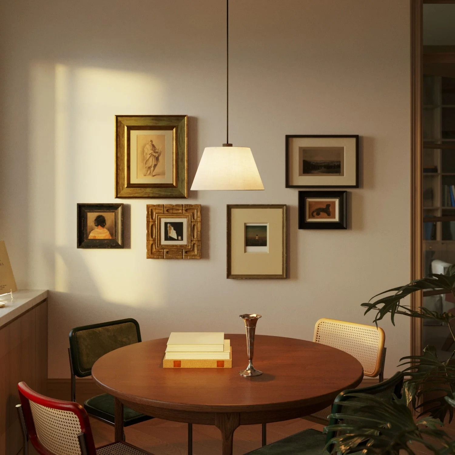 Lampshade Impero M for pendant with E27 fitting - Made in Italy - Raw Linen - Image 2