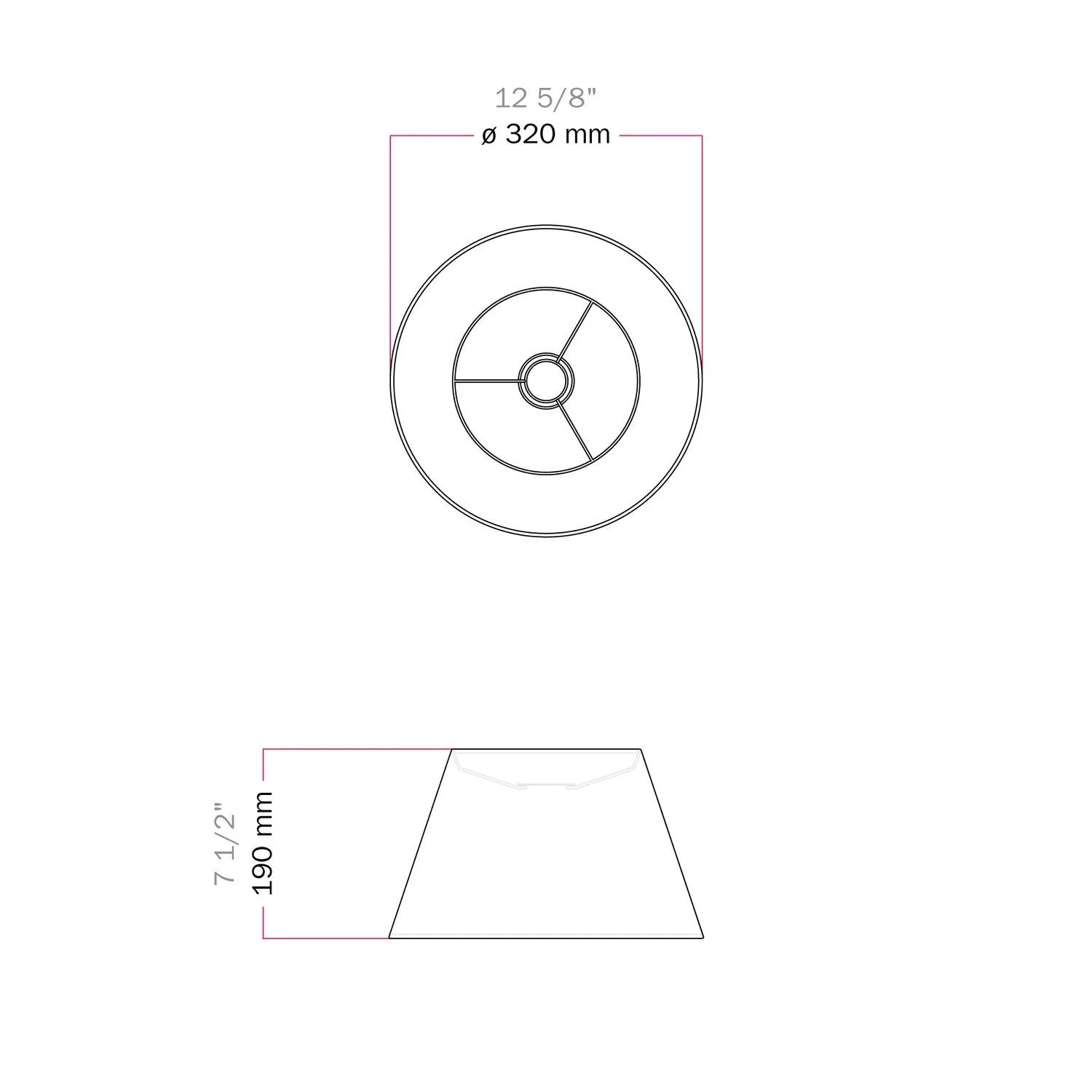 Lampshade Impero M for pendant with E27 fitting - Made in Italy - Raw Linen - Image 6