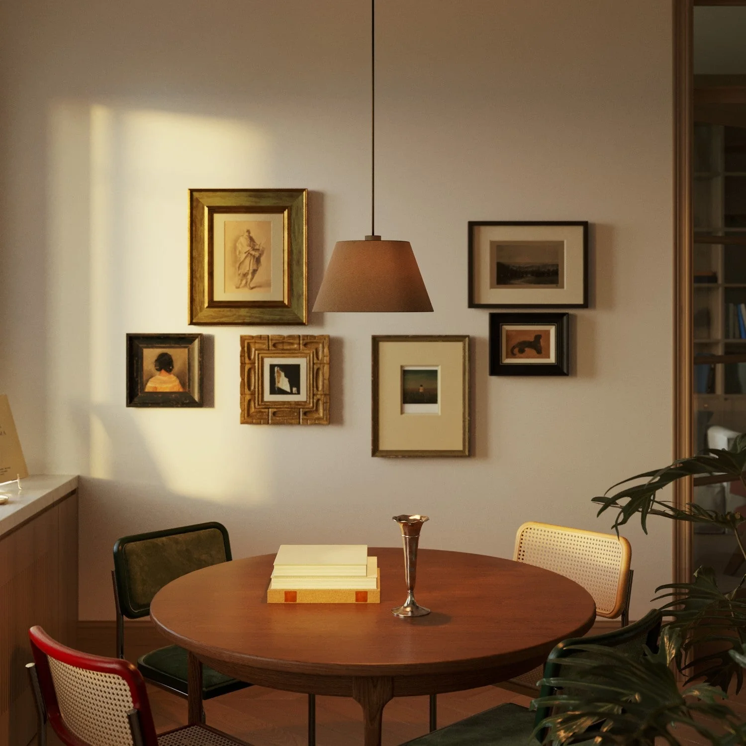 Impero M Lampshade for pendant lamp with E27 fitting - Made in Italy - Brown Wool - Image 2