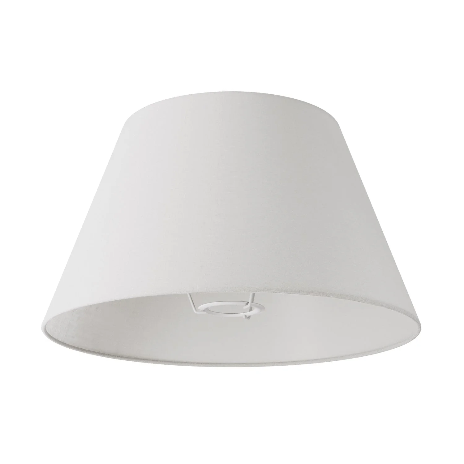 Impero M lampshade in fabric for table lamp or wall light with E27 fitting - Made in Italy - Shiny white linen