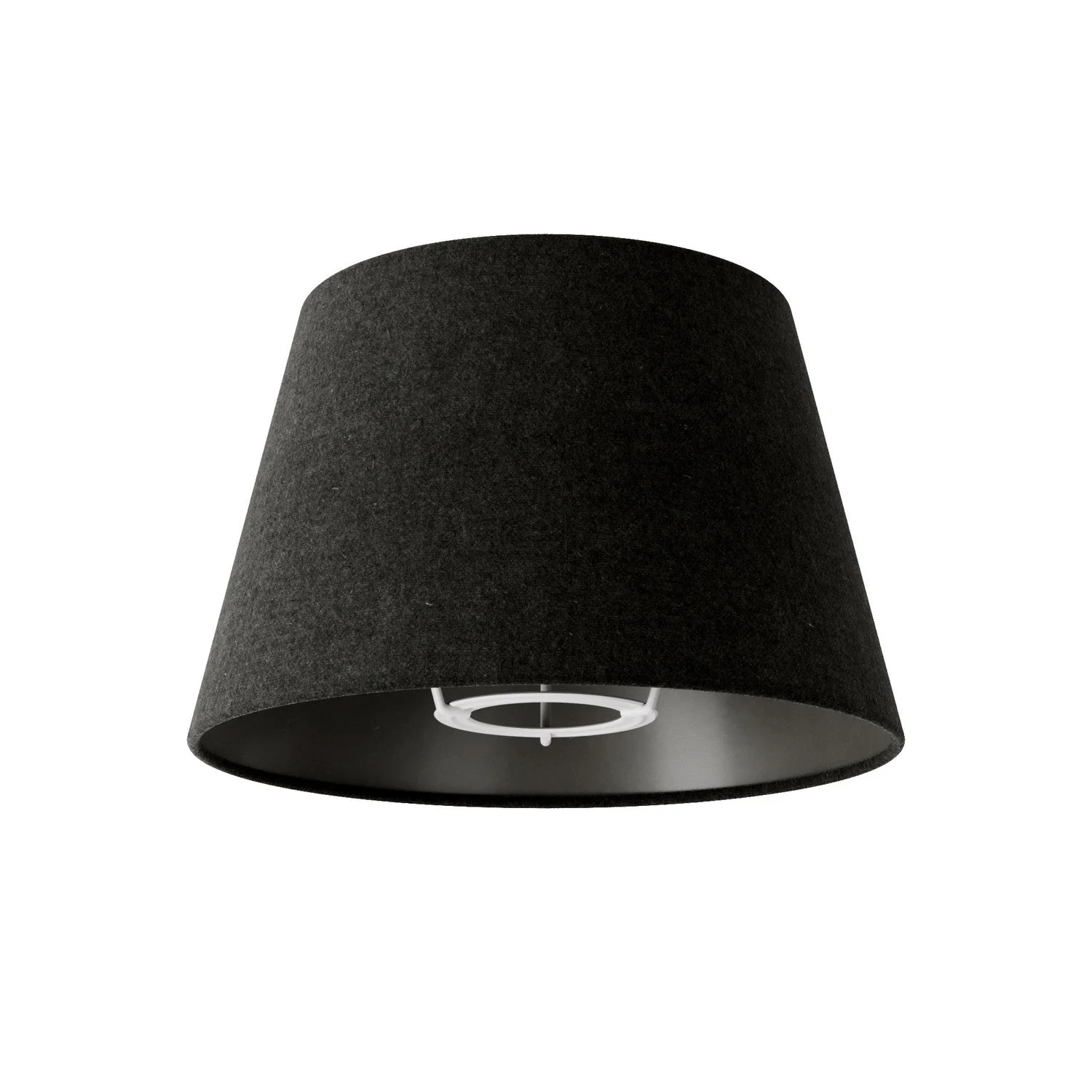 Impero S Lampshade with E27 fitting for table lamp or wall sconce - Made in Italy - Dark Gray Wool