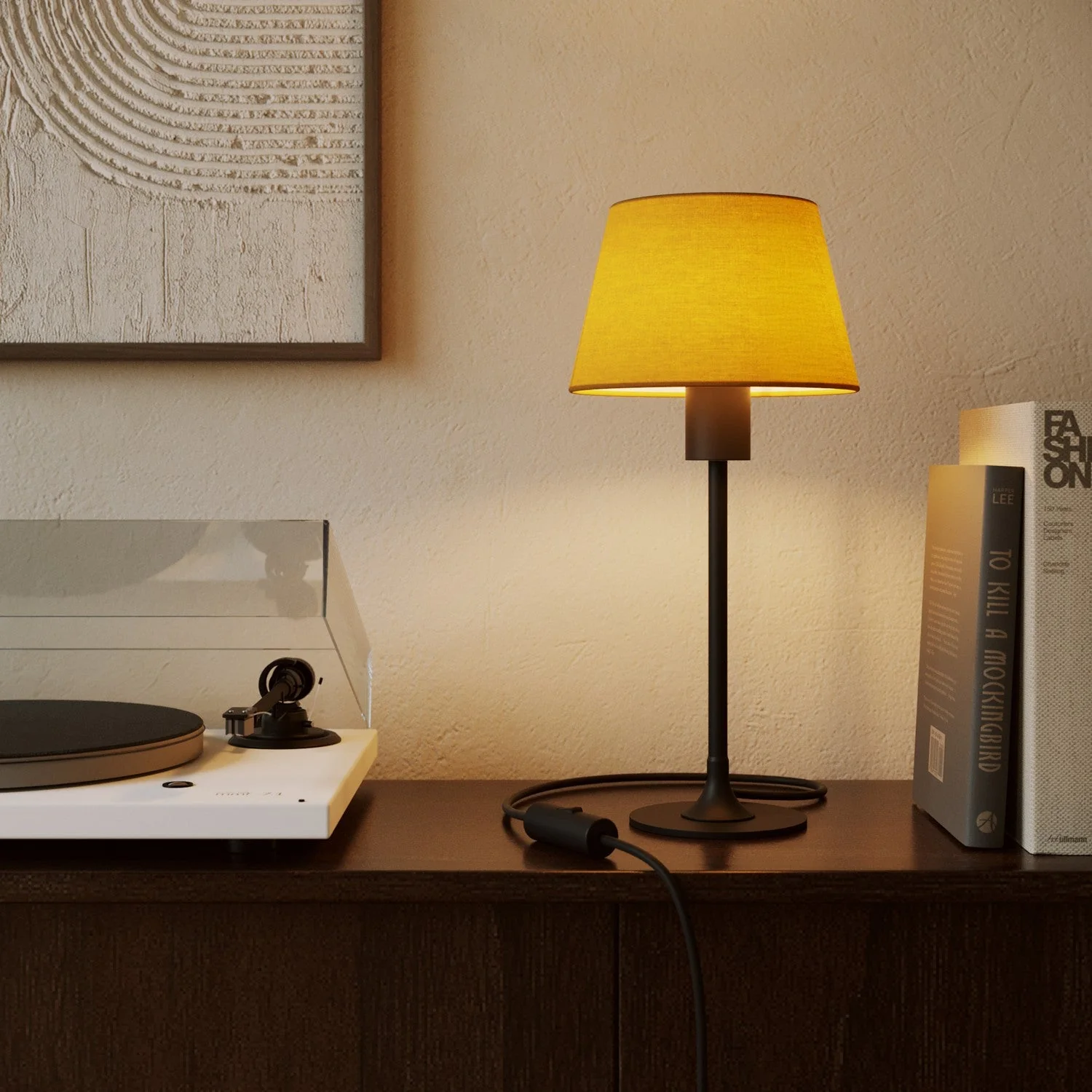 Empire Lampshade S with E27 fitting for table lamp or wall light - Made in Italy - Arenal Gold - Image 2