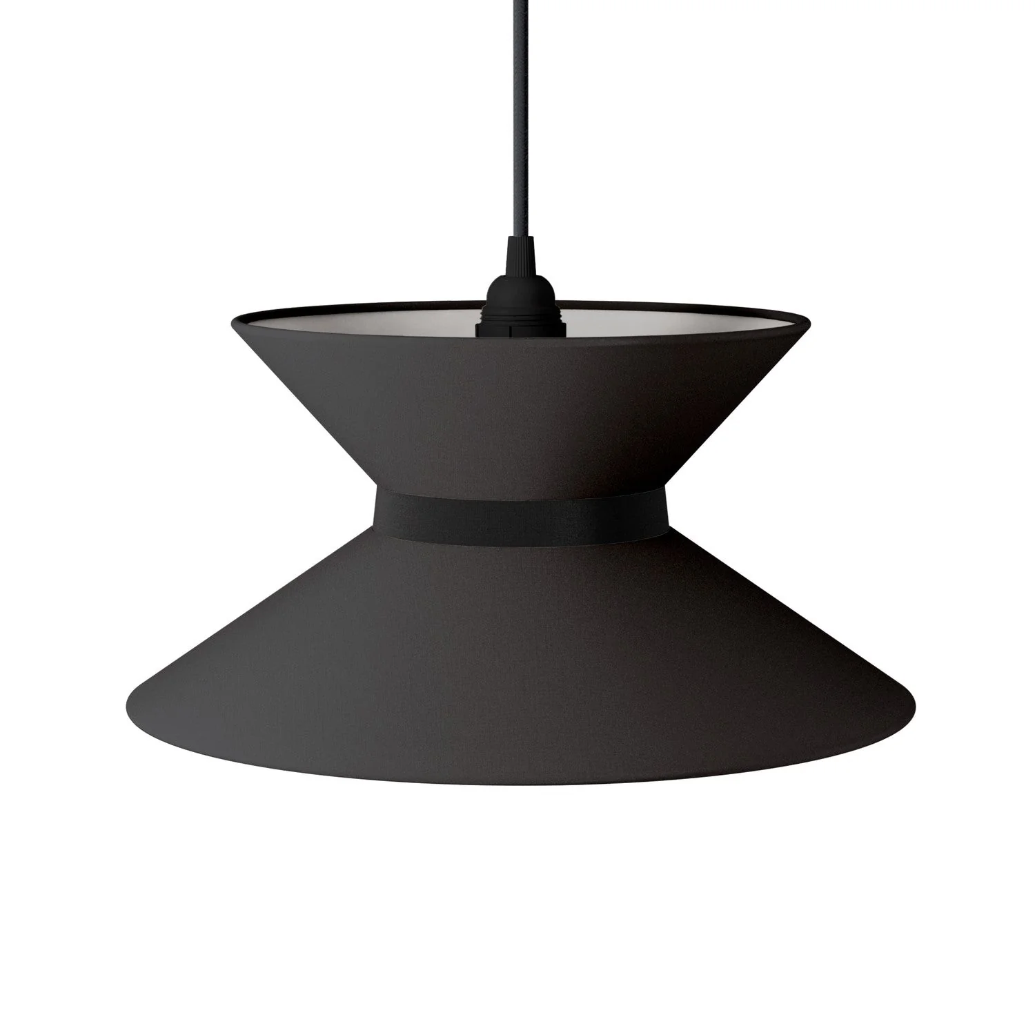 Clessidra fabric lampshade in anthracite Teletta - Made in Italy - Image 13