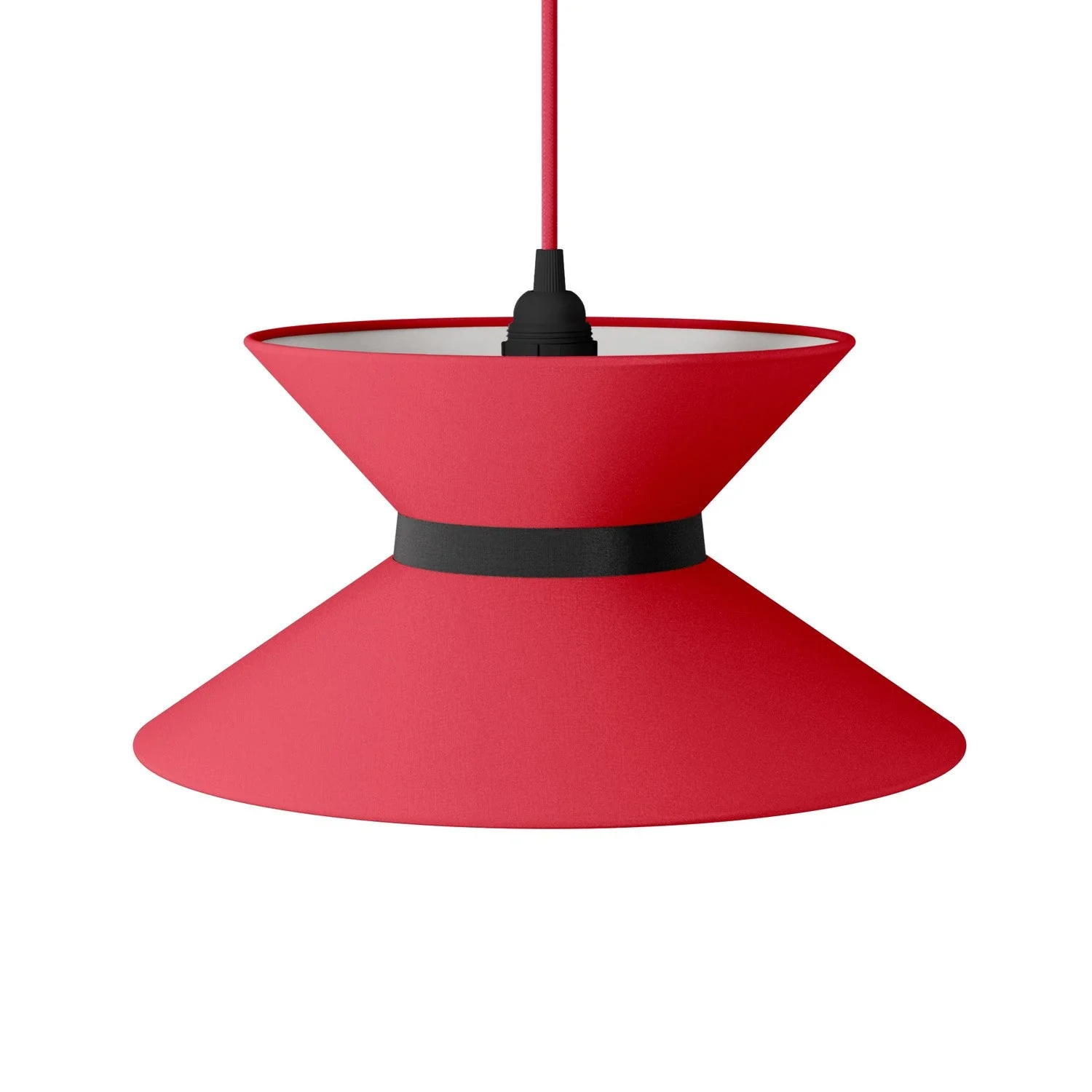 Clessidra Teletta red fabric lampshade - Made in Italy - Image 13