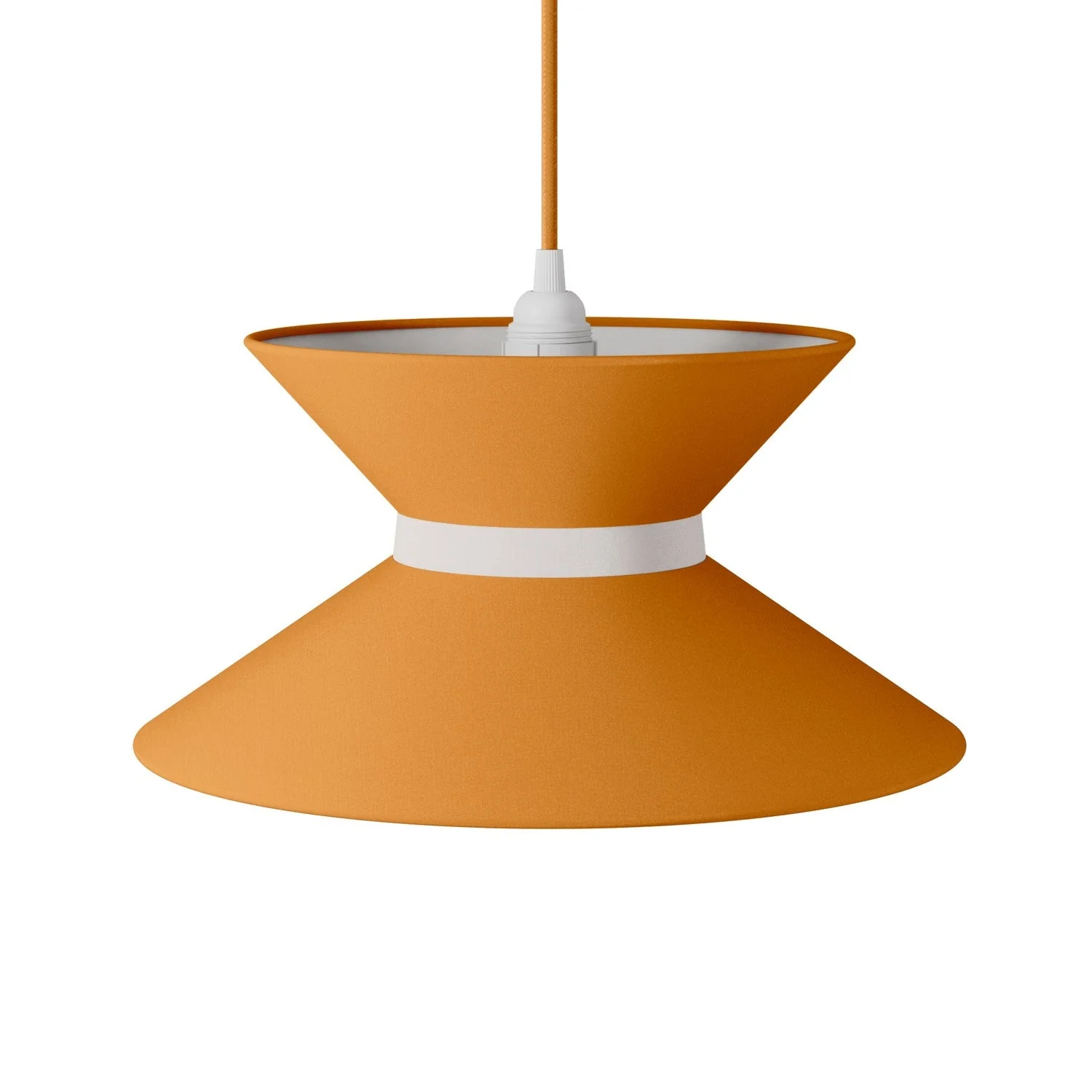 Clessidra Teletta tangerine fabric lampshade - Made in Italy - Image 4