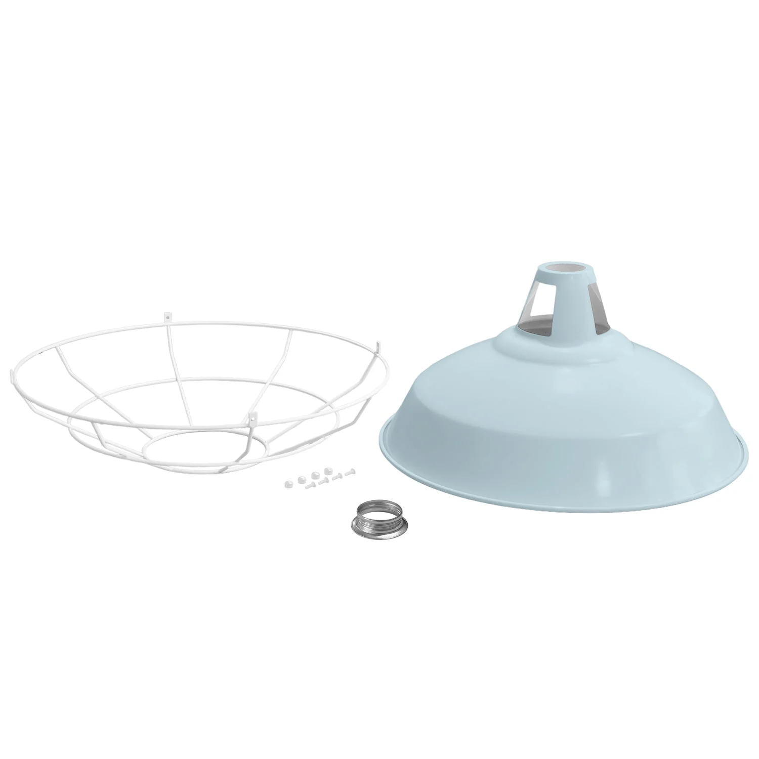 Harbour lampshade with metal cage - Powder blue - Image 2