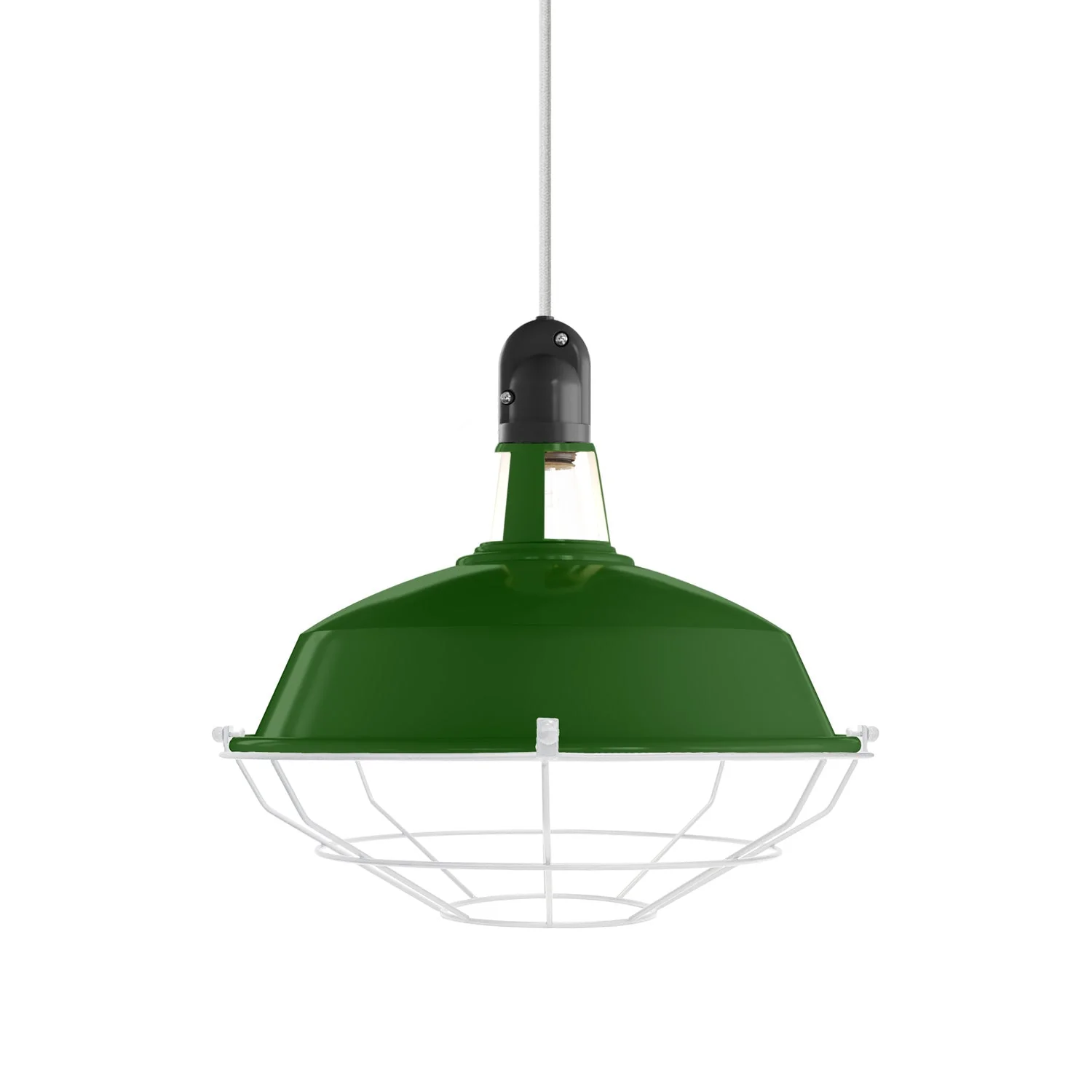 Harbour lampshade with metal cage - Green