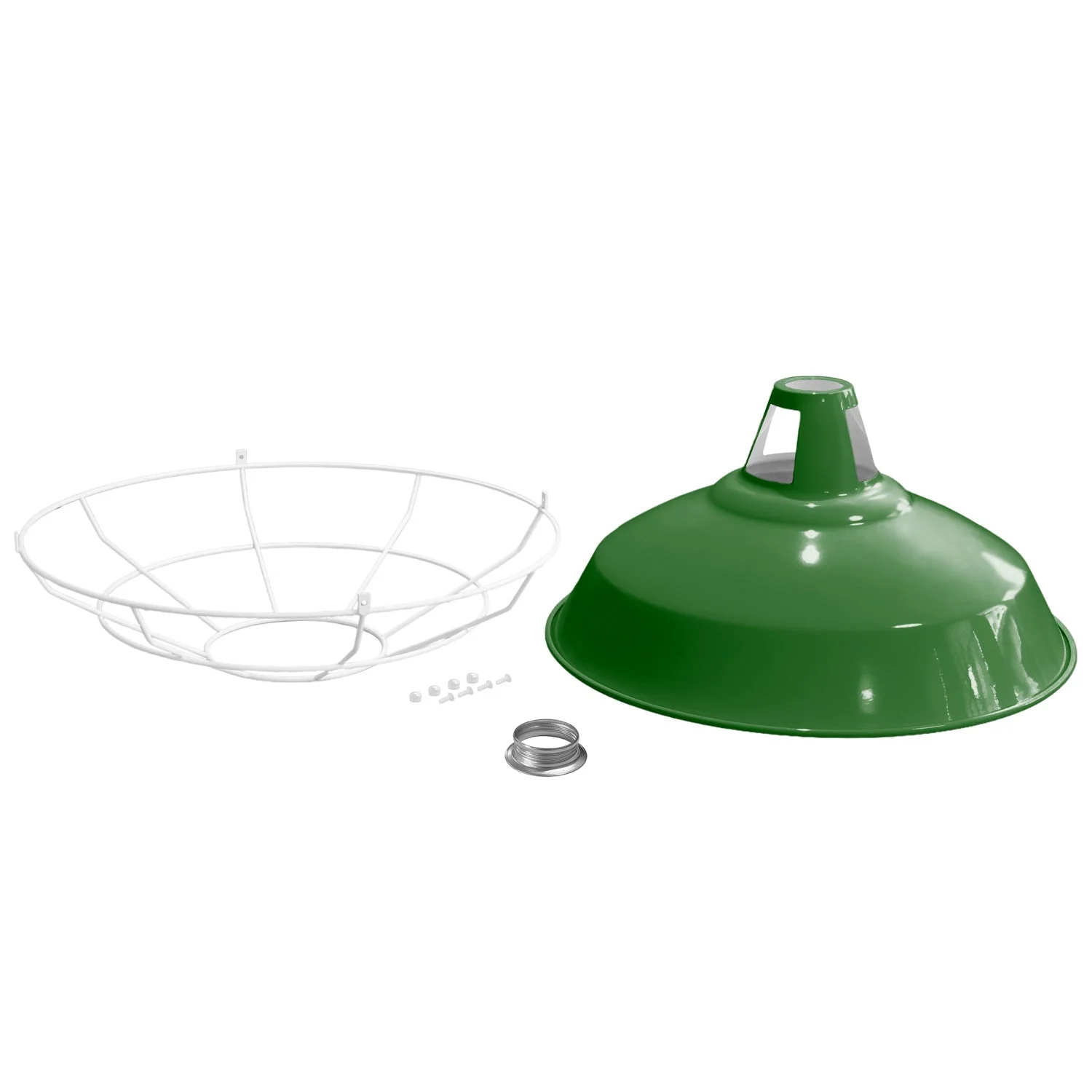 Harbour lampshade with metal cage - Green - Image 2