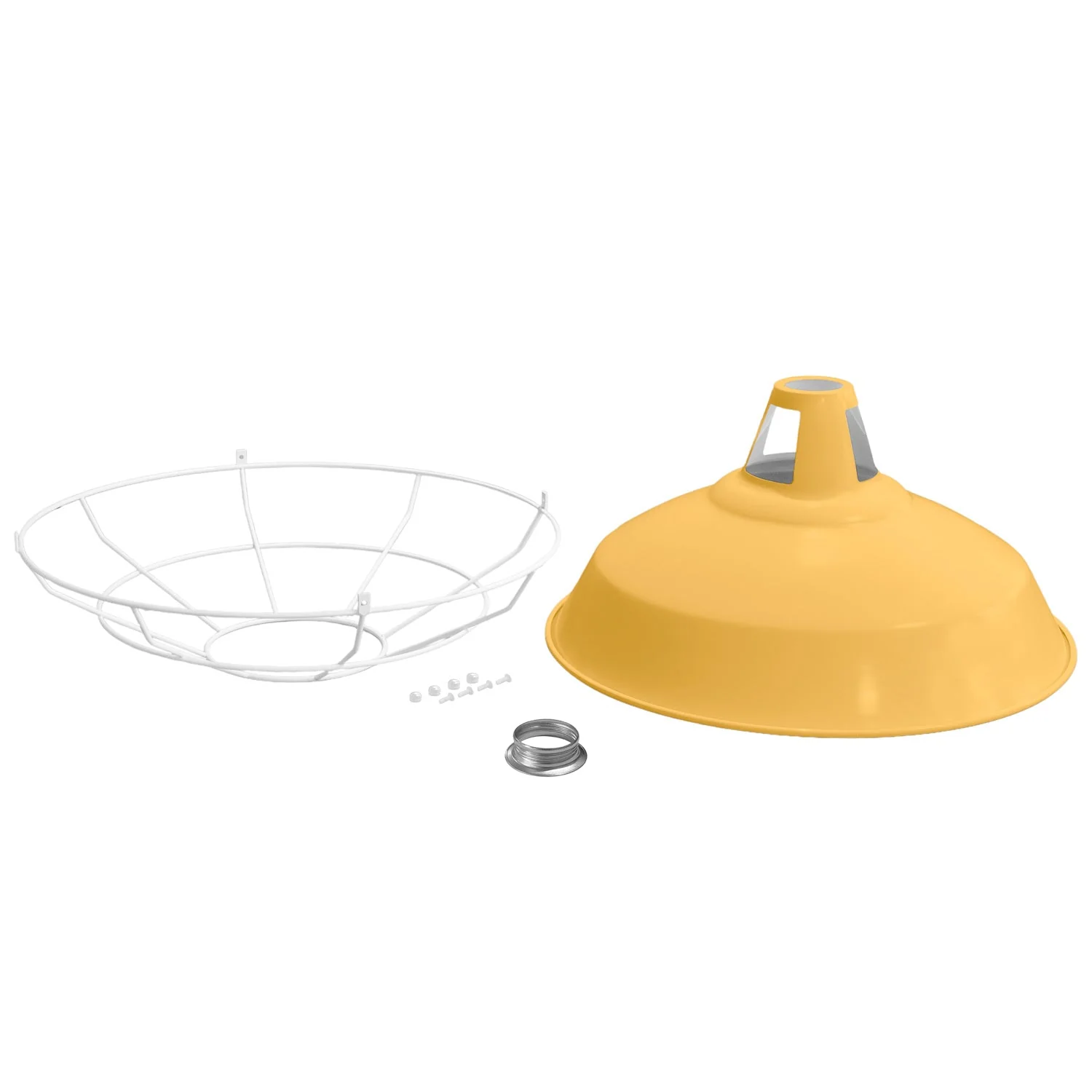 Harbour lampshade with metal cage – Mustard - Image 2