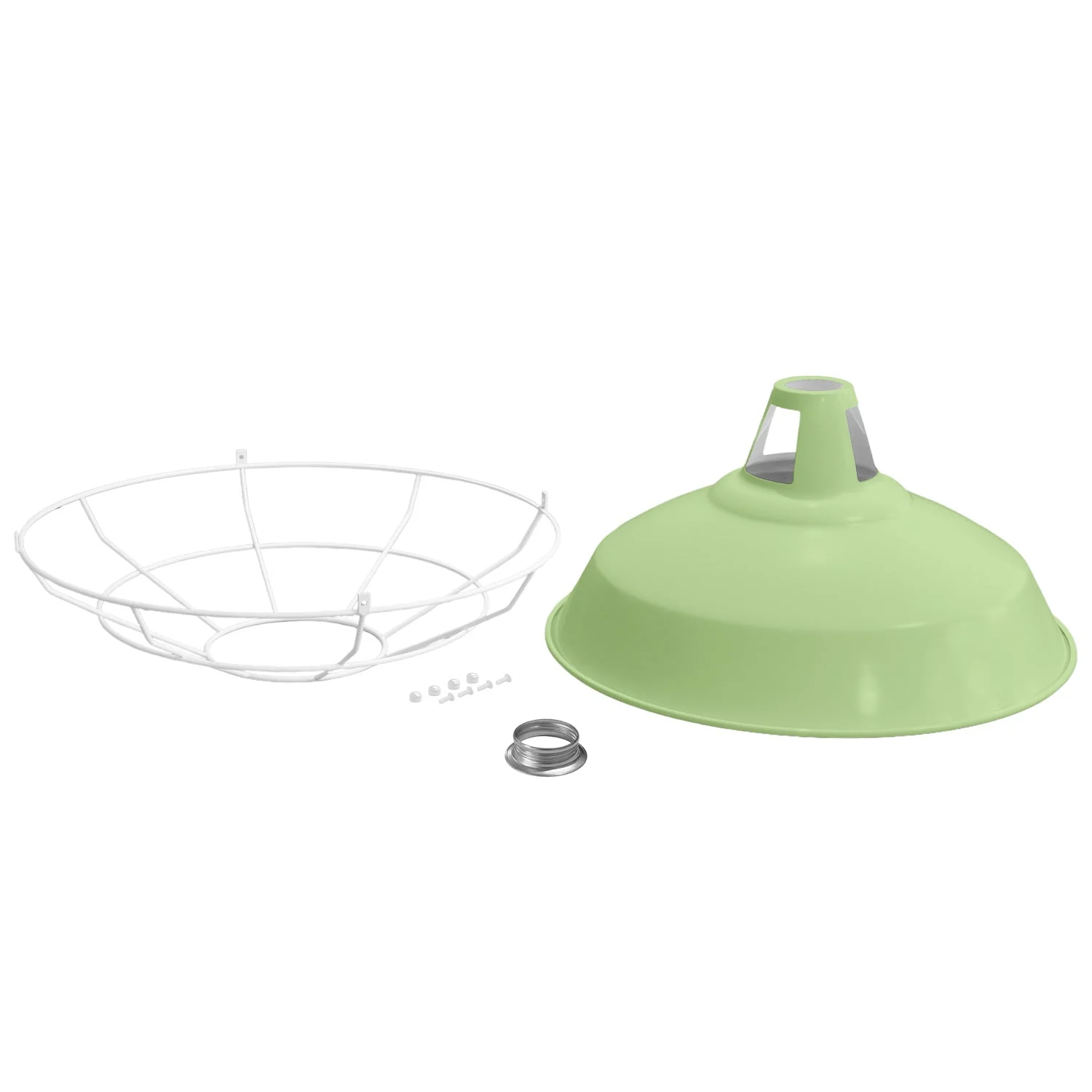 Harbour lampshade with metal cage - Meadow Green - Image 2