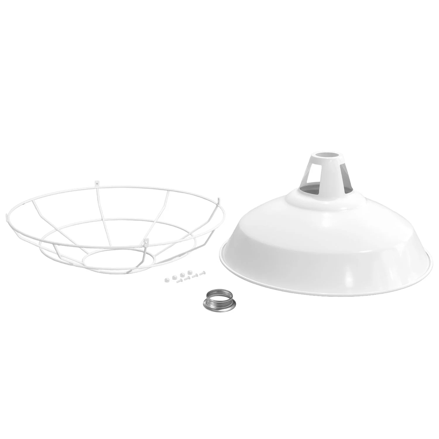Harbour lampshade with metal cage - White - Image 2