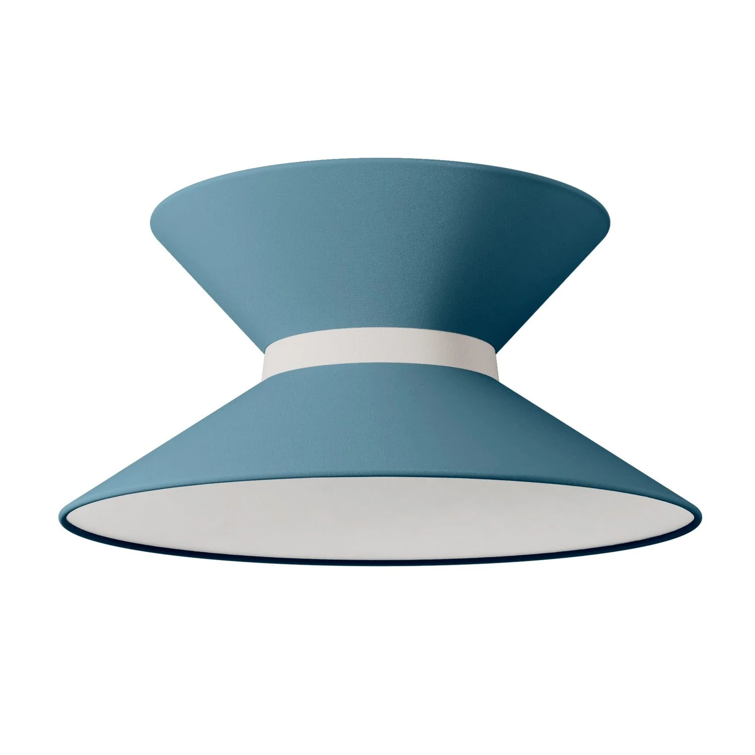 Clessidra Teletta fabric lampshade in severe blue - Made in Italy