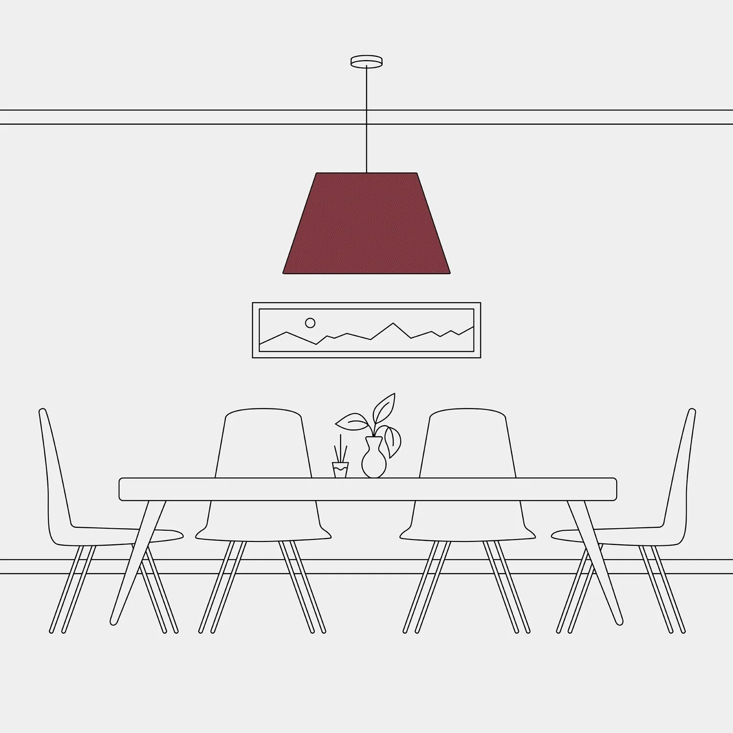 Impero L Lampshade for suspension with E27 fitting - Made in Italy - Arenal Bordeaux - Image 5