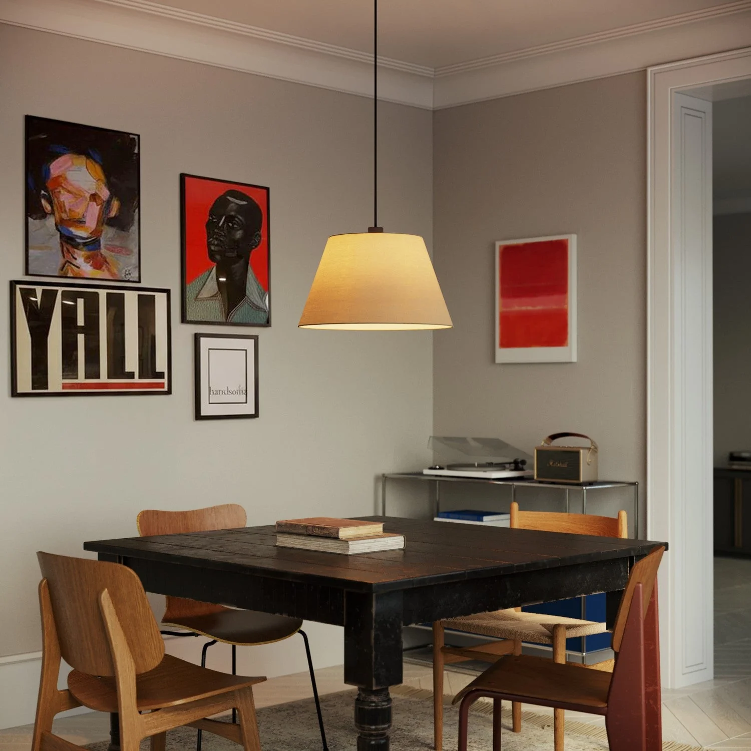 Impero L Lampshade for pendant with E27 fitting - Made in Italy - Arenal Dove Gray - Image 2