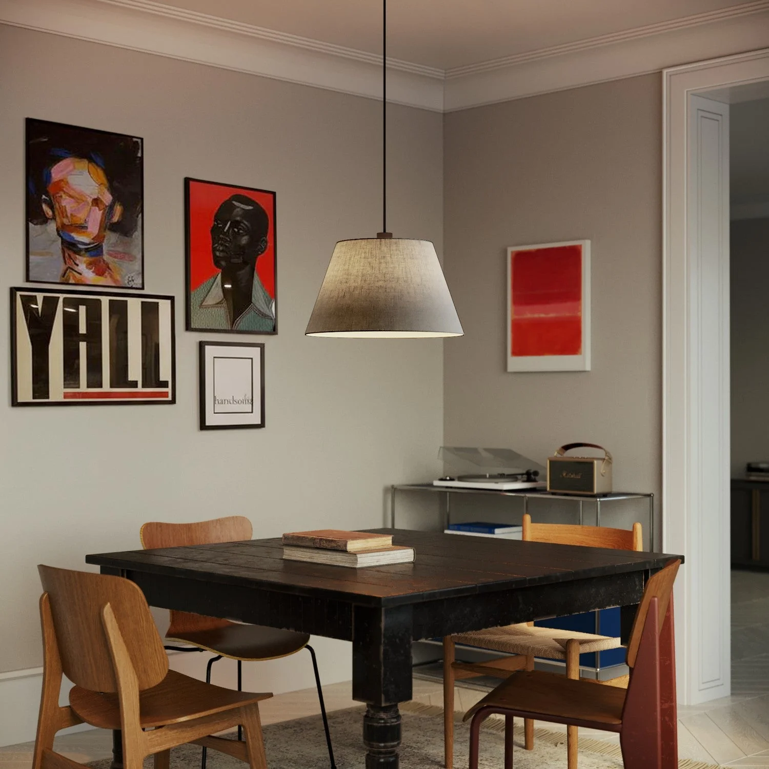 Impero L Lampshade for pendant with E27 fitting - Made in Italy - Camelot Gray - Image 2